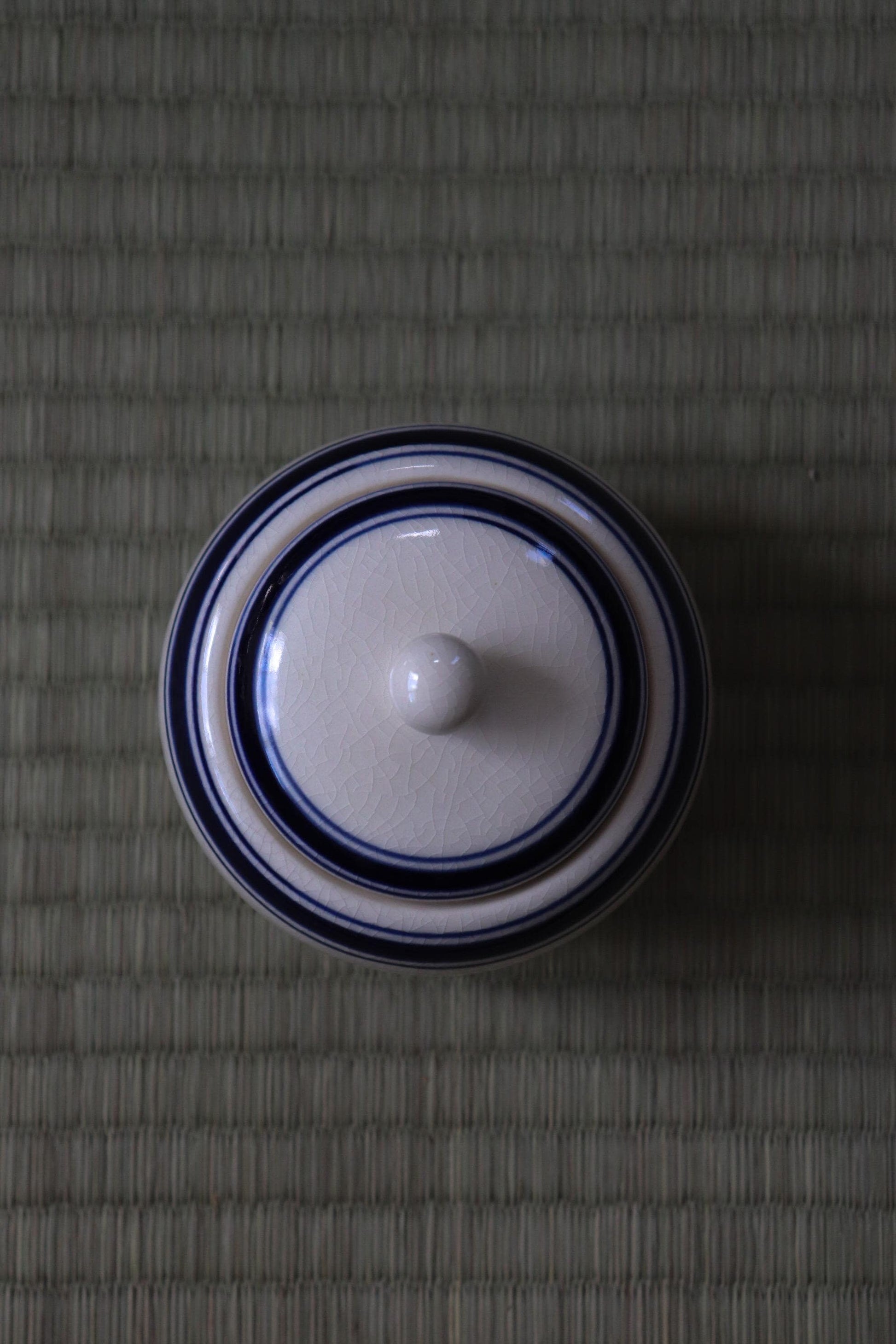 Japanese Ceramic Salt Cellar with Lid | Handmade Spice Jar | Kitchen Storage Container | Salt Pot | Sugar Bowl | Made in Japan