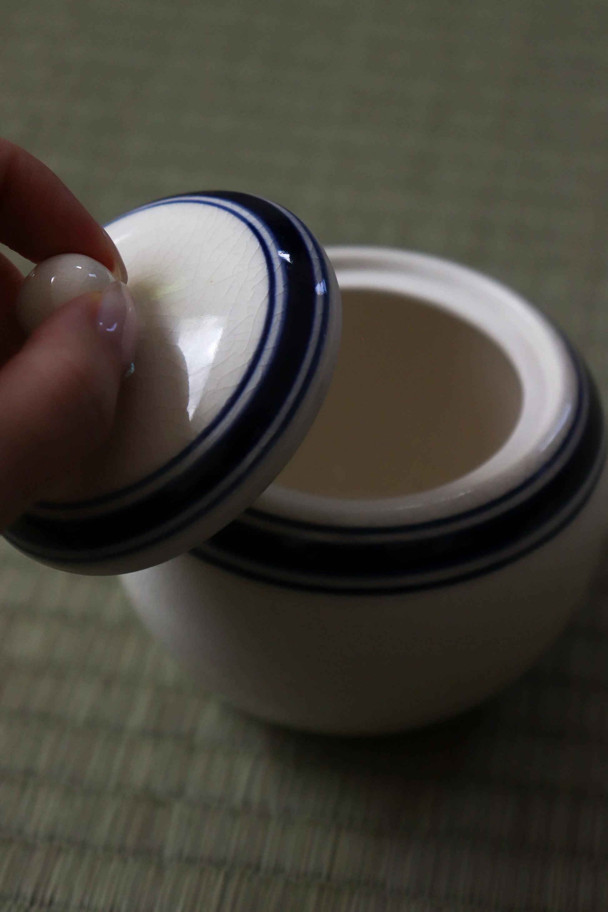 Japanese Ceramic Salt Cellar with Lid | Handmade Spice Jar | Kitchen Storage Container | Salt Pot | Sugar Bowl | Made in Japan