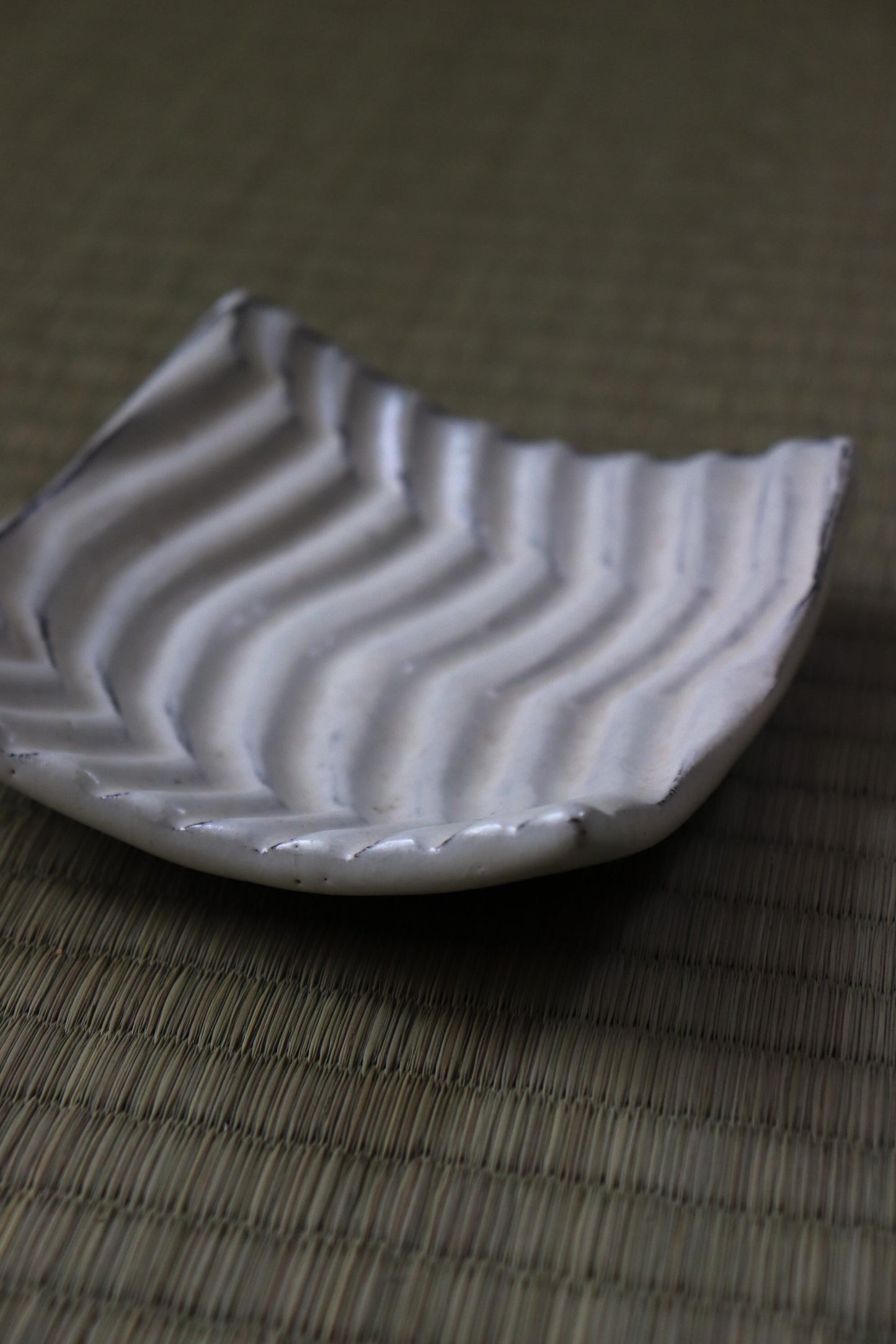 One of a Kind Handmade Japanese Square Plate | Kohiki Ceramic Plate | Artisan Pottery | Made in Japan