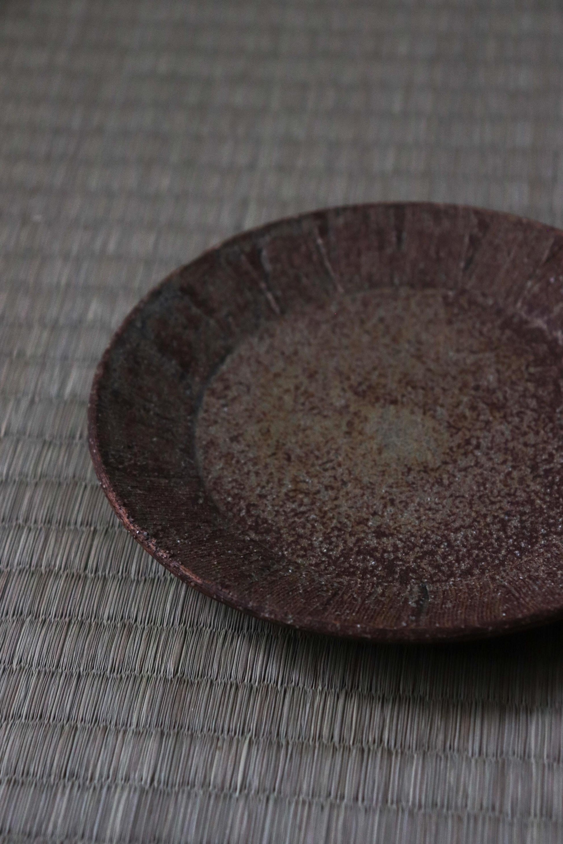 One of a Kind Handmade Japanese Oribe Plate | Studio Pottery by Masanori Tanaka | Artist Ceramic | Made in Japan
