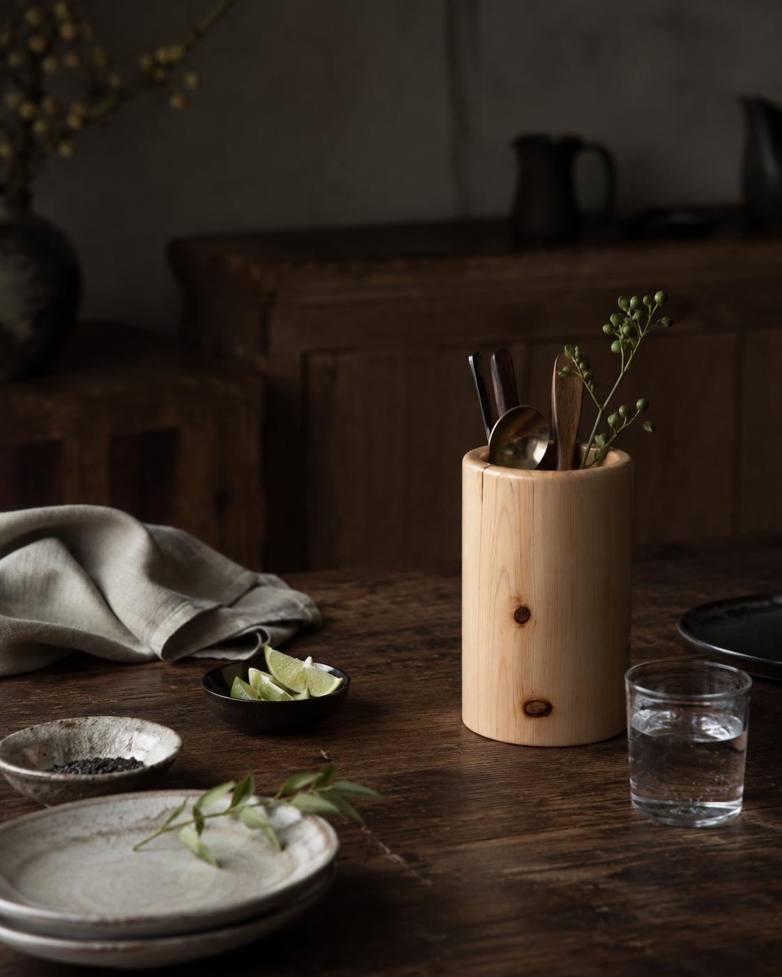 Japanese Hinoki Chopstick Holder | Wooden Utensil Holder | Kitchen Organizer | Japanese Cypress | Pen Holder | Made in Japan