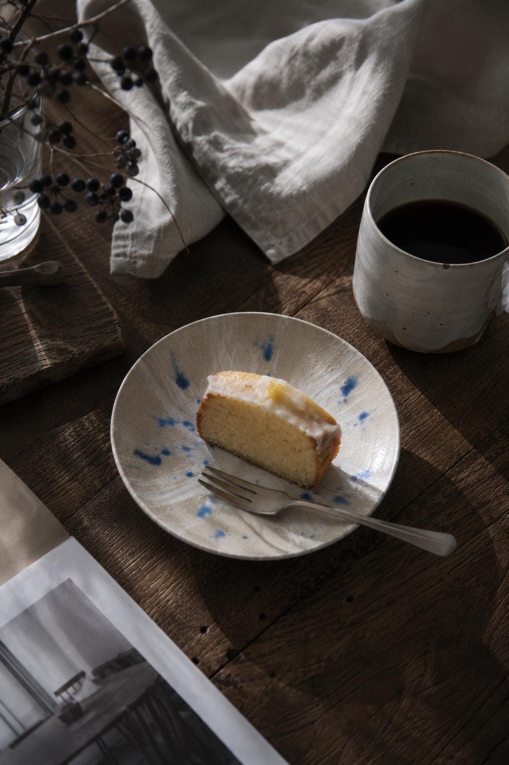 One of a Kind Handmade Japanese Artisan Plate | White Star & Indigo Ceramic Plate | Masanori Tanaka Pottery | Made in Japan