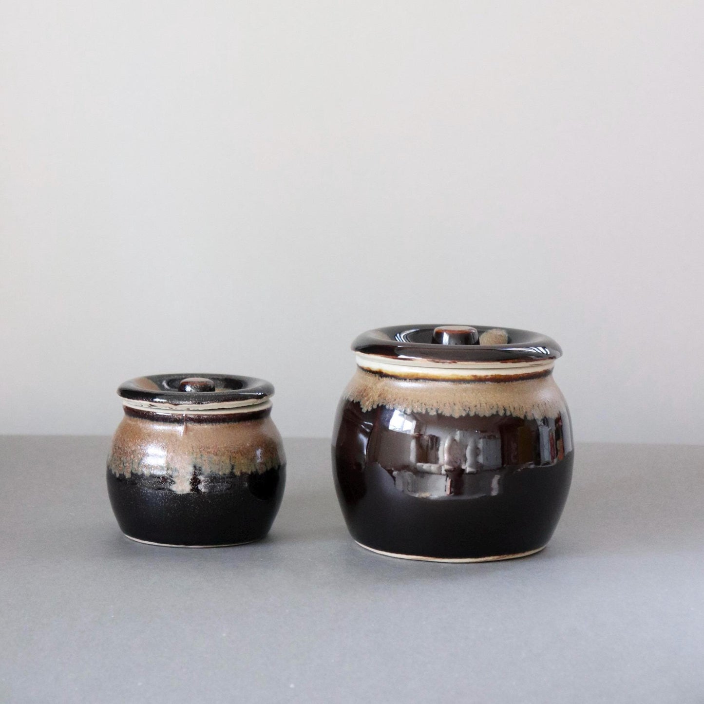 Japanese Mino Ware Lidded Storage Jar | Ceramic Miso Crock | Garlic Keeper | Pickle Jar | Kitchen Canister | Made in Japan