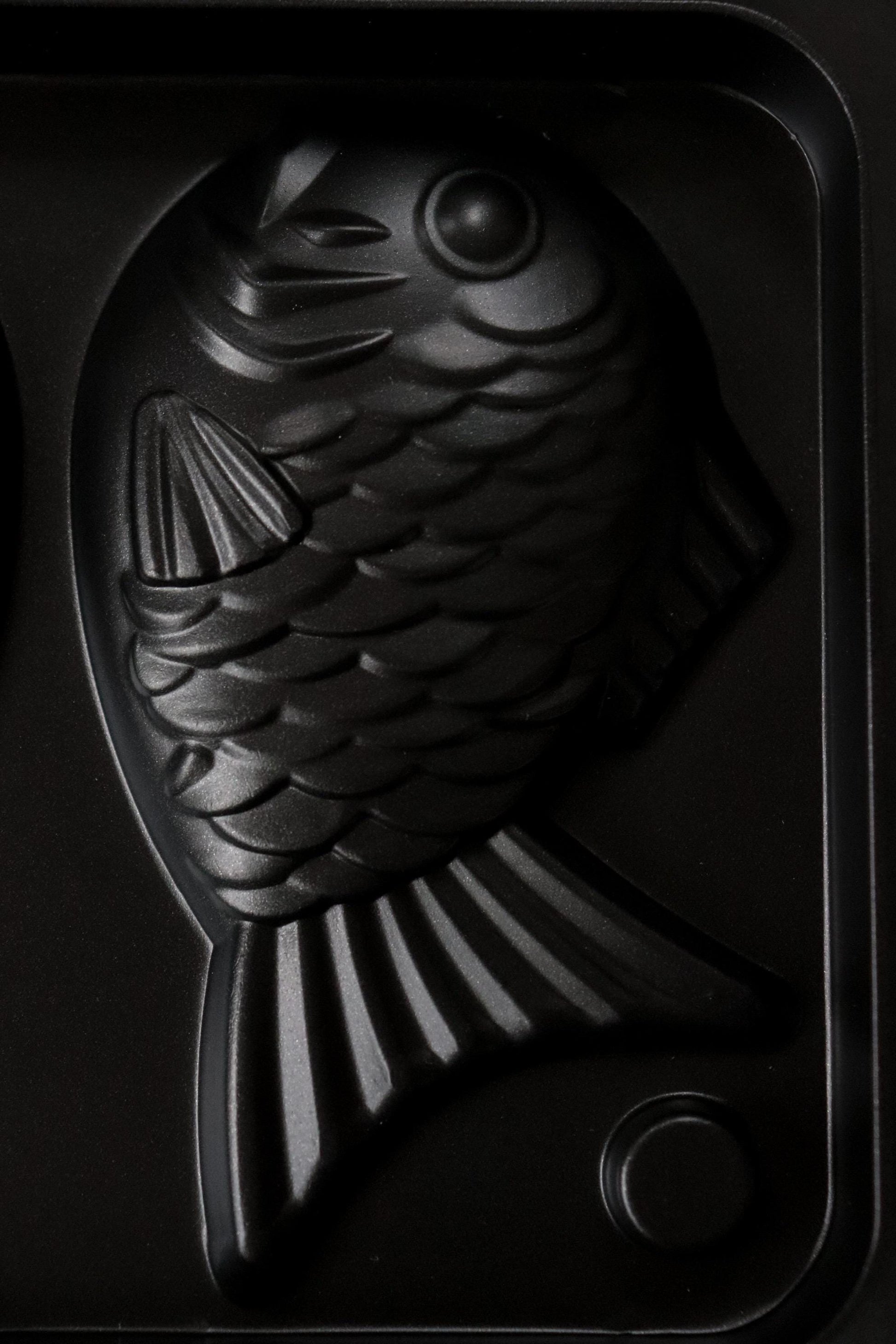 Japanese Taiyaki Pan for Gas Stove, Double Fish-Shaped Cake Maker, Nonstick Aluminum Mold, Japanese Street Food Cooking Tool