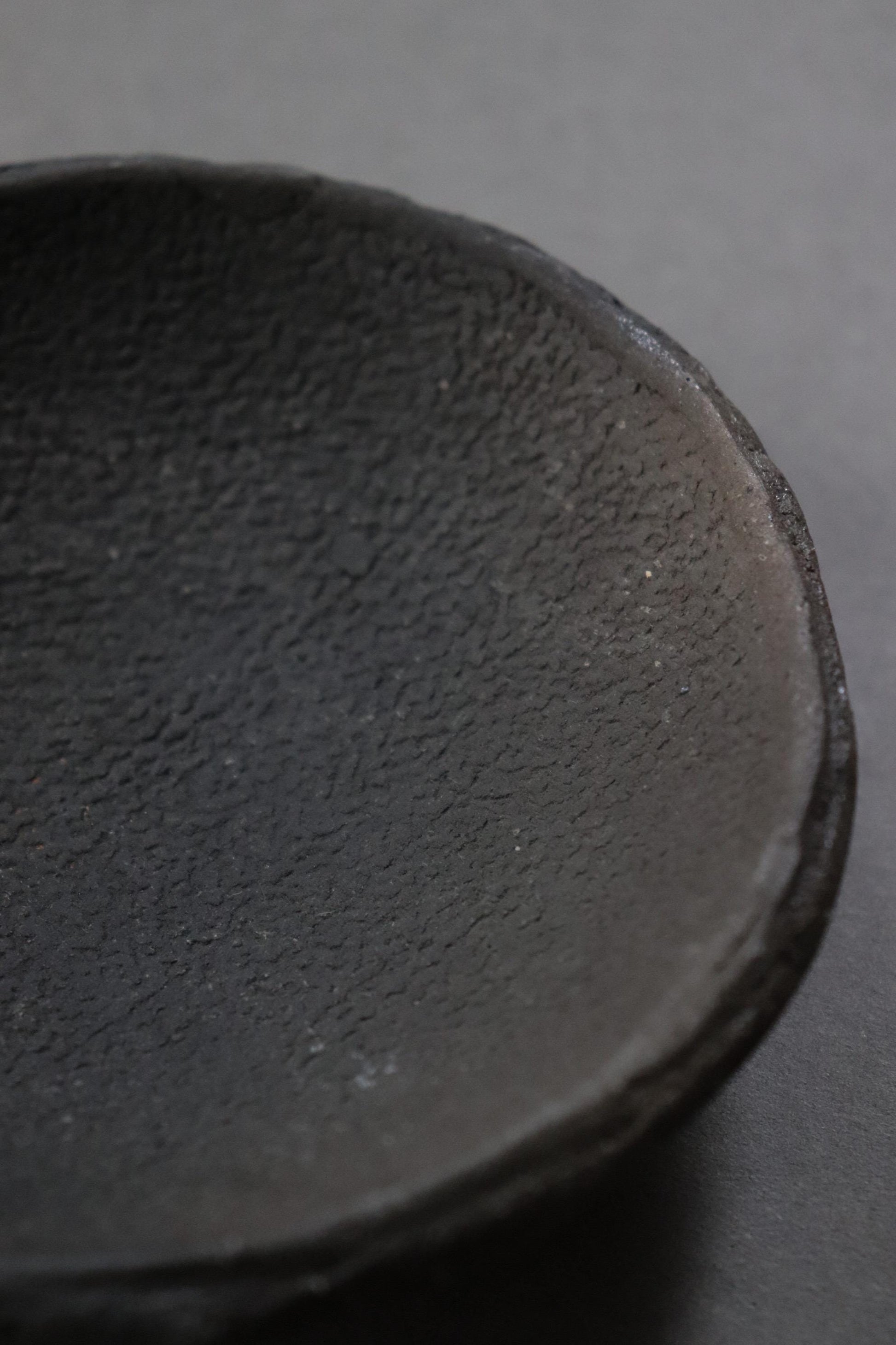 Shigaraki Ring Dish, Japanese Footed Trinket Dish, Small Ceramic Catchall Bowl, Handmade Stoneware Plate, Made in Japan