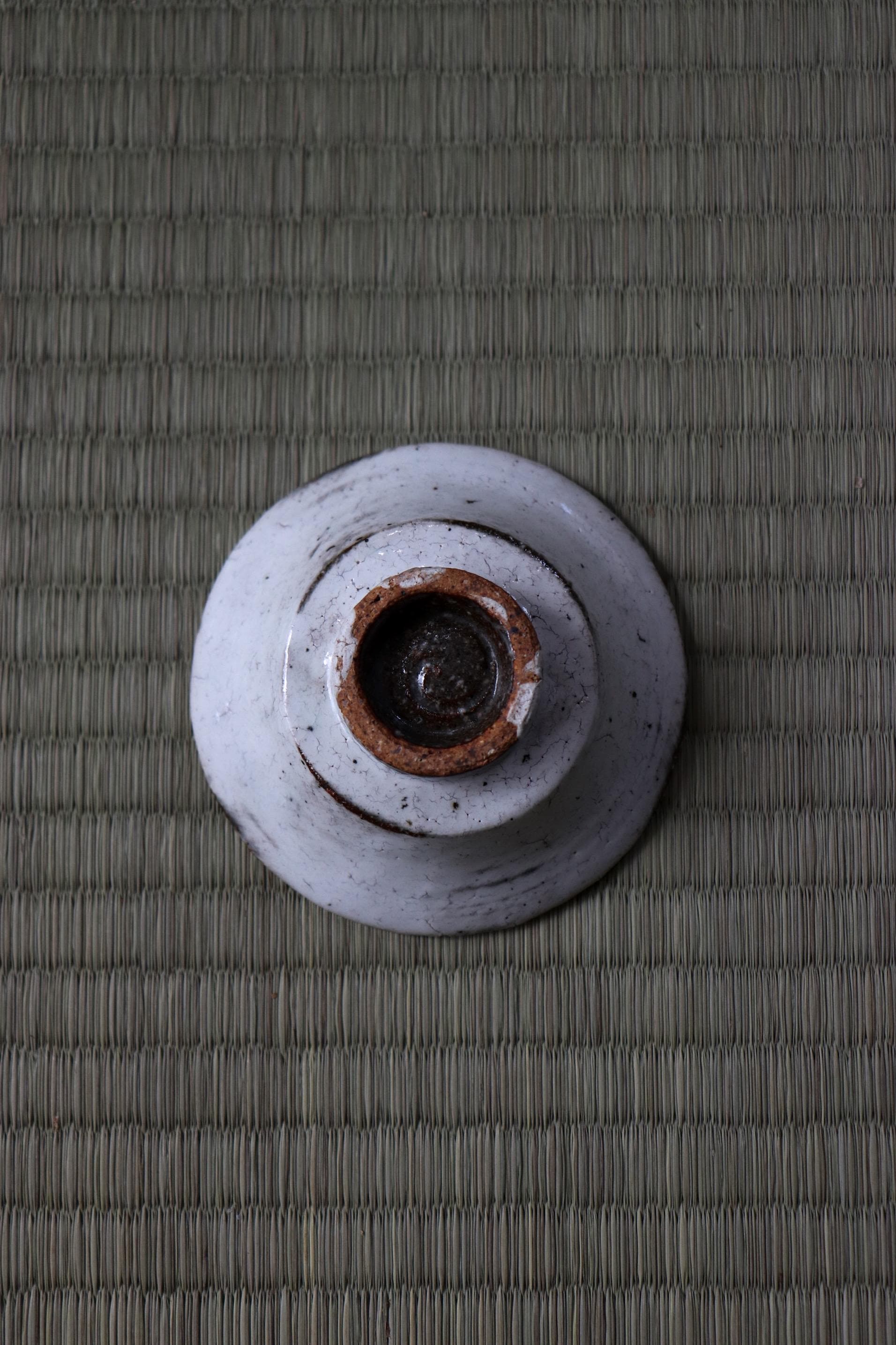 Japanese Kohiki Sake Cup | Handmade Guinomi | Mino Ware Ceramic Cup | White Pottery | Japanese Tea Cup | Made in Japan