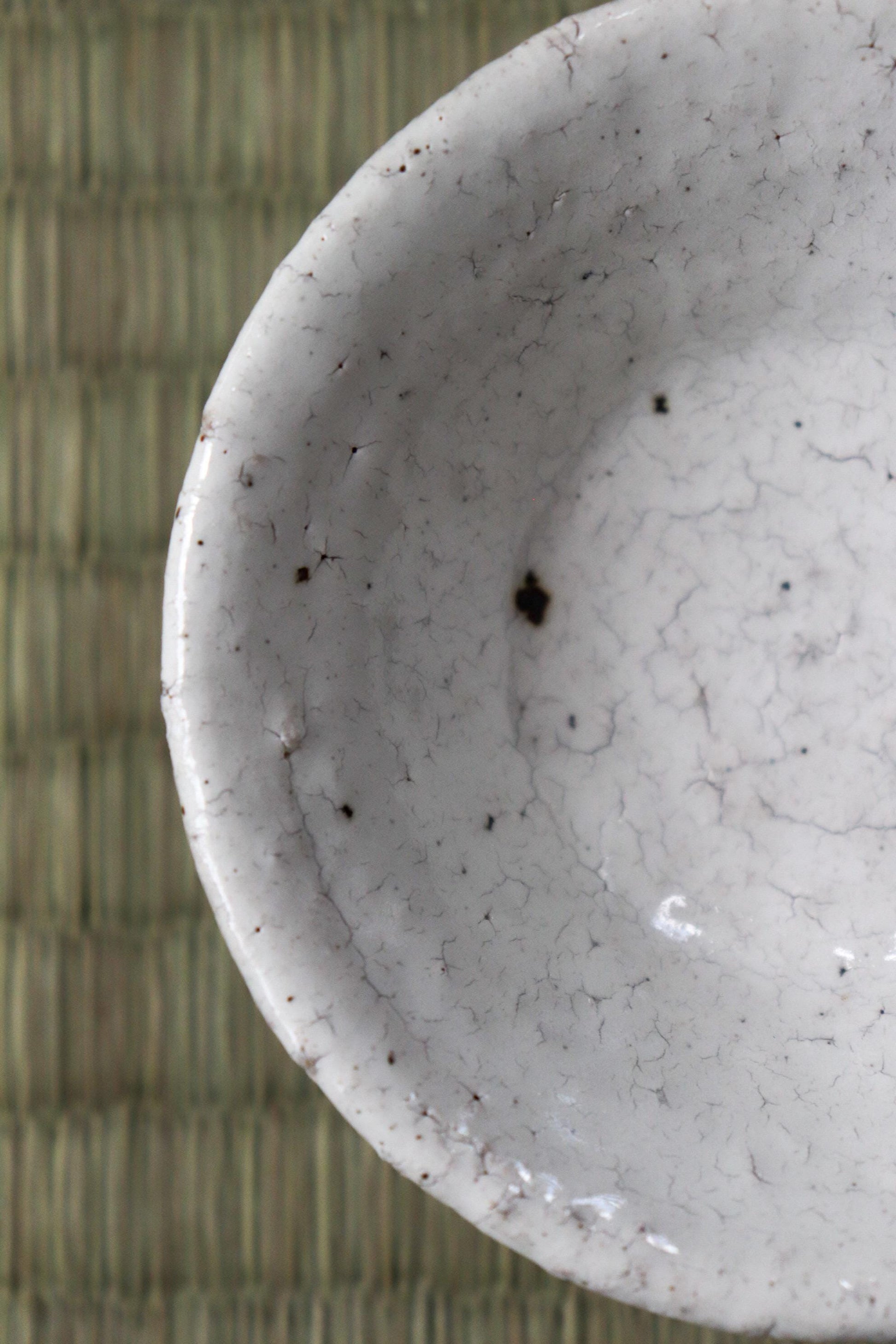 Japanese Kohiki Sake Cup | Handmade Guinomi | Mino Ware Ceramic Cup | White Pottery | Japanese Tea Cup | Made in Japan