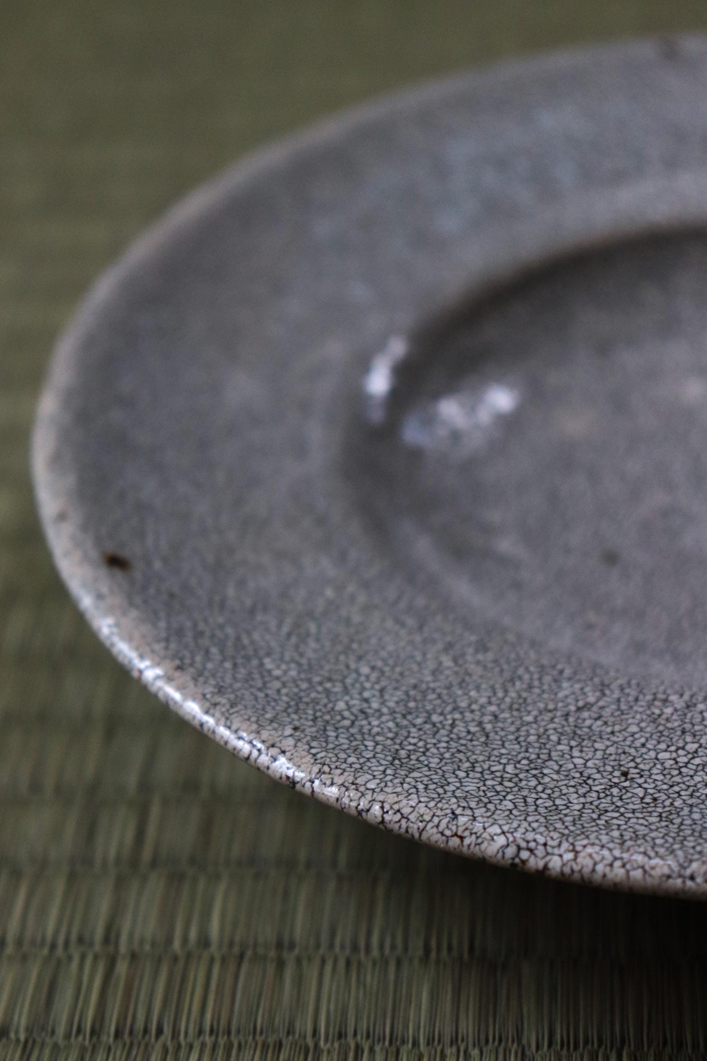 One of a Kind Handmade Japanese Rim Plate | Hyouzan Kiln | Artisan Mino Ware Ceramic Plate | Made in Japan