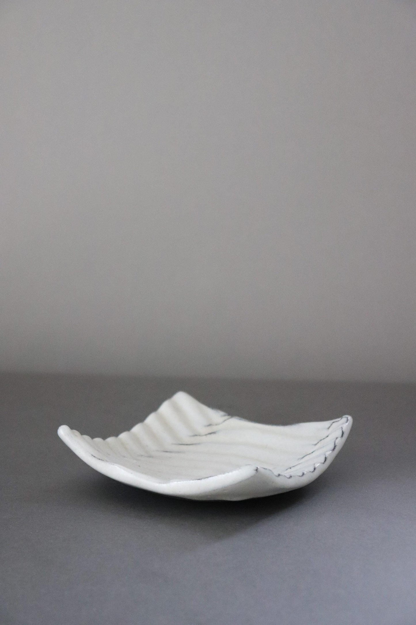 One of a Kind Handmade Japanese Square Plate | Kohiki Ceramic Plate | Artisan Pottery | Made in Japan