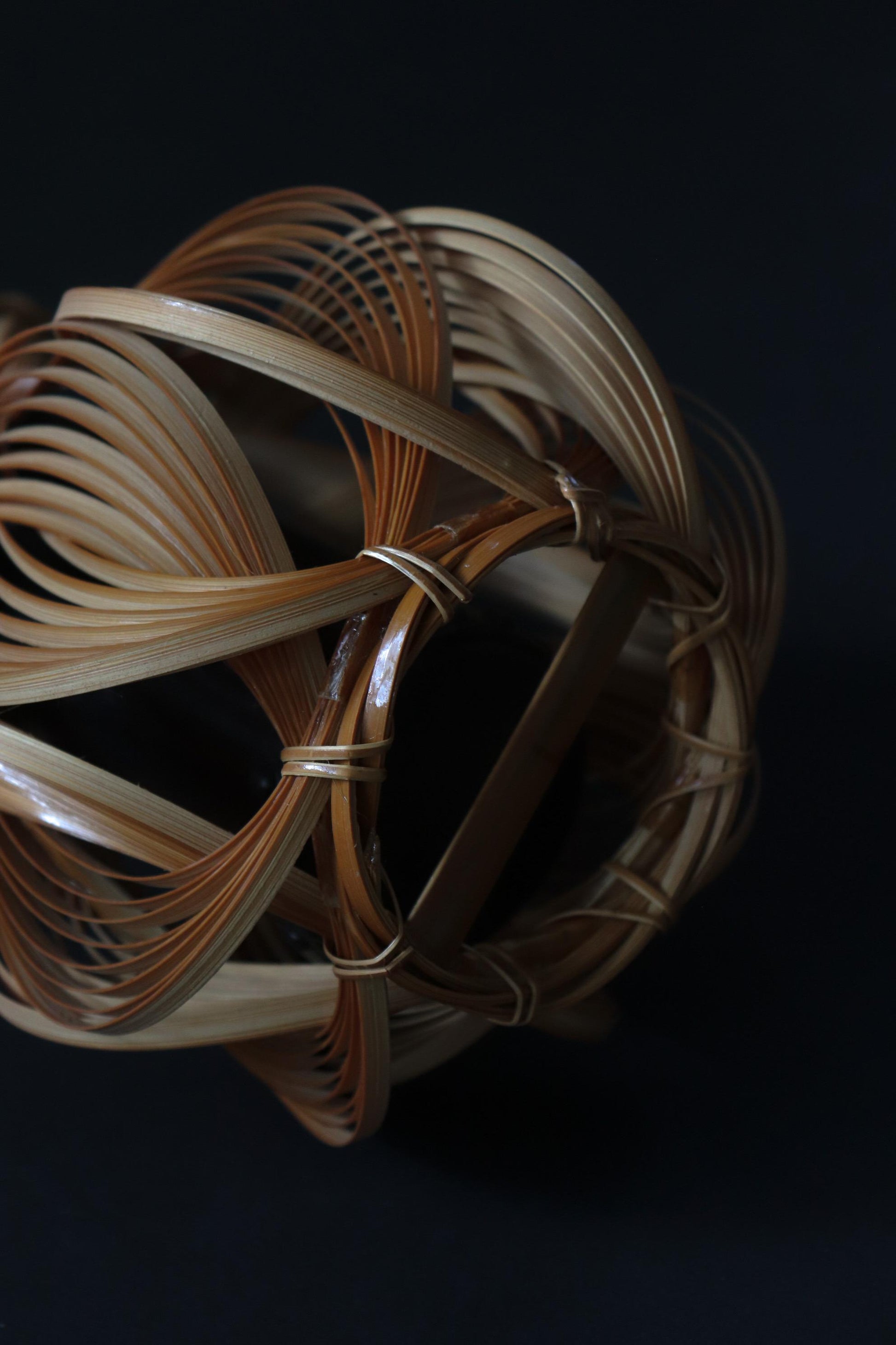 Vintage Beppu Bamboo Flower Vase | Handmade Japanese Bamboo Basket Vase | Ikebana Basket | Made in Japan