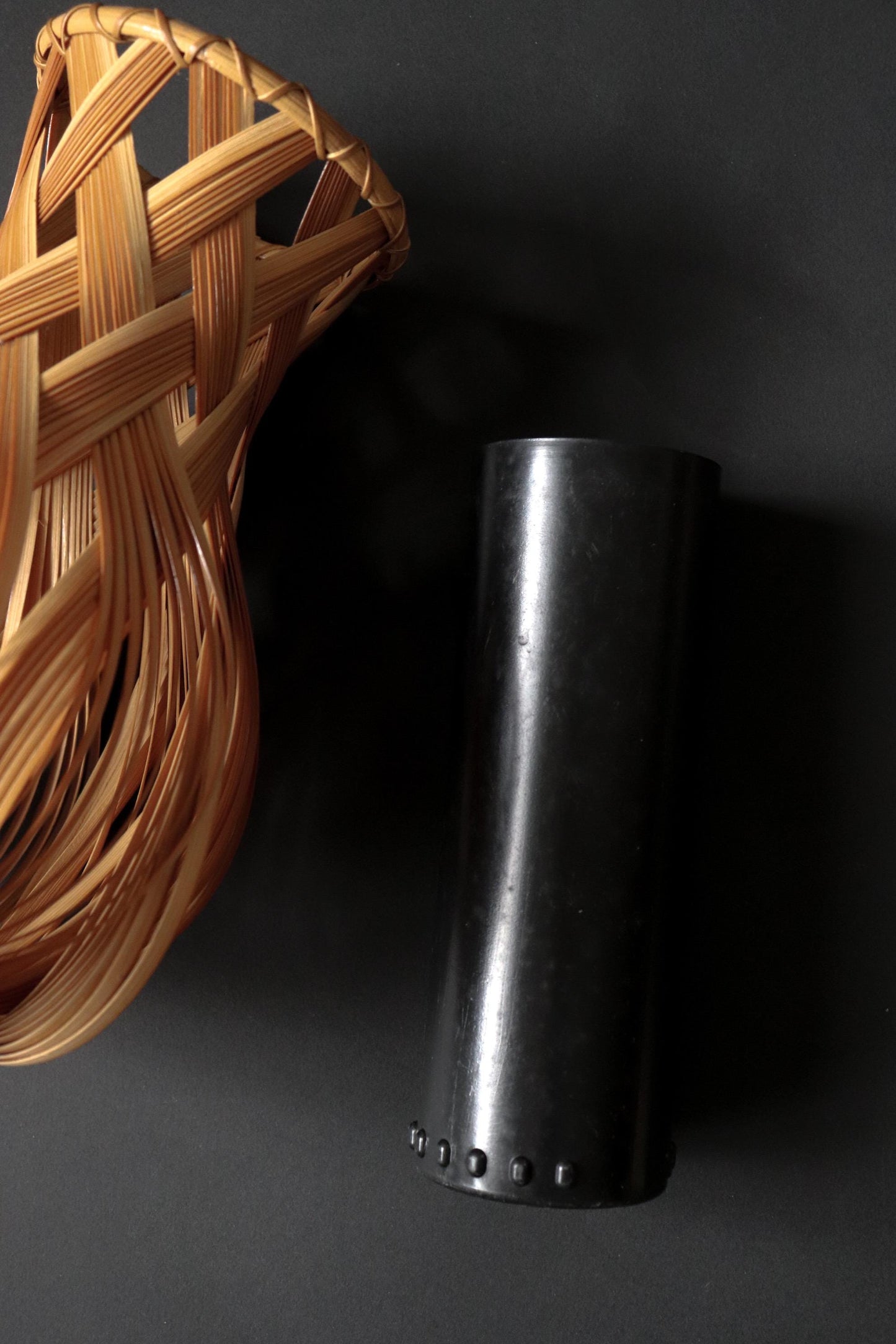 Vintage Beppu Bamboo Flower Vase | Handmade Japanese Bamboo Basket Vase | Ikebana Basket | Made in Japan