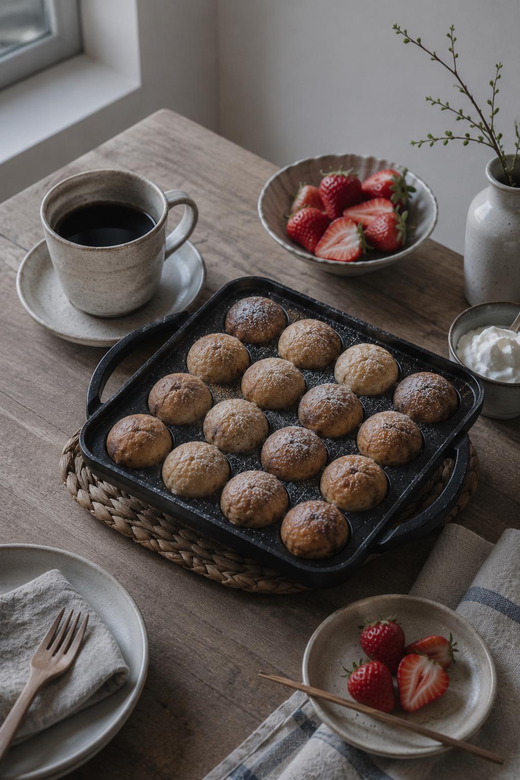 Japanese Cast Iron Takoyaki Pan 16 Hole | IH Induction Compatible | Made in Japan Nambu Ironware | Takoyaki Maker | Aebleskiver Pan |Cooking