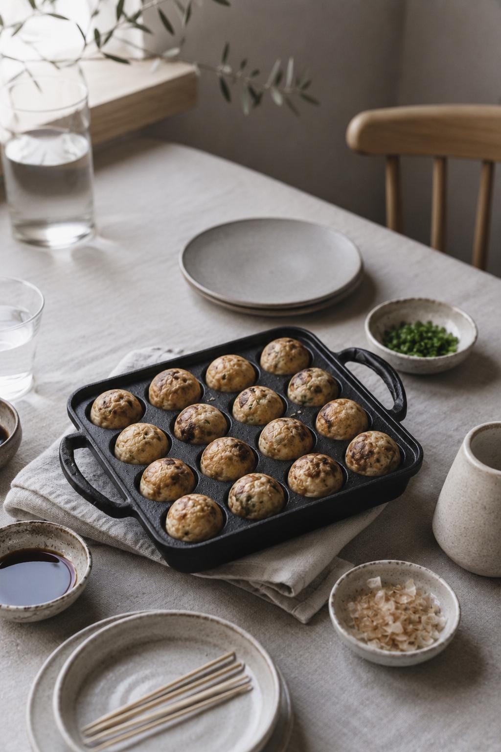 Japanese Cast Iron Takoyaki Pan 16 Hole | IH Induction Compatible | Made in Japan Nambu Ironware | Takoyaki Maker | Aebleskiver Pan |Cooking