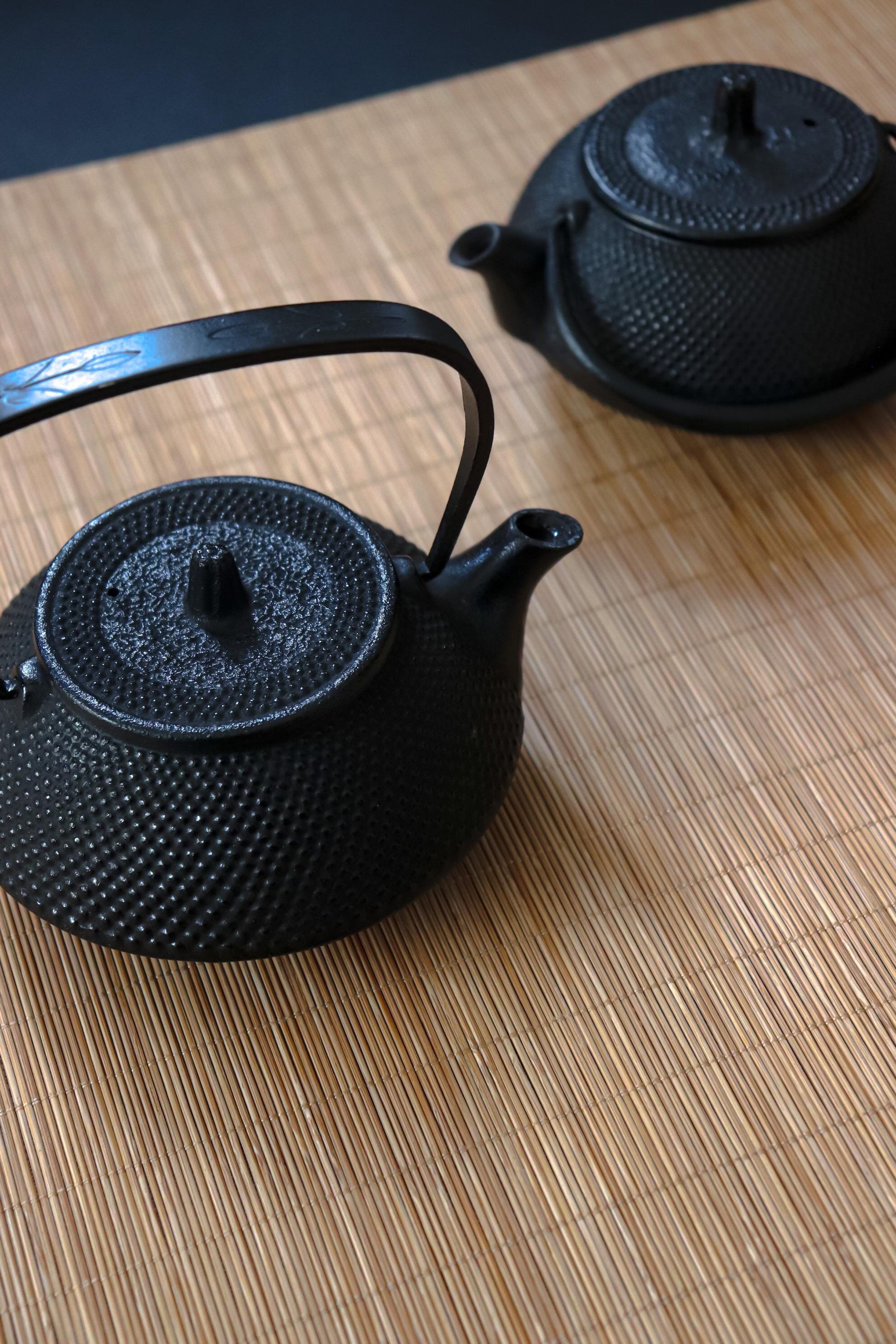 Vintage Nambu Tekki Cast Iron Teapot by Sangendo with Tea Infuser, Japanese Tetsubin Style Teapot, Unused Tea Kettle, Wabi Sabi Decor