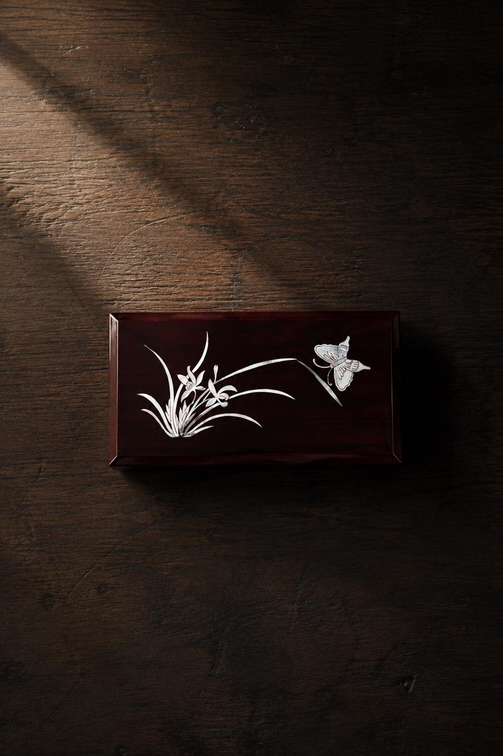 Vintage Raden Lacquer Keepsake Box – Mother of Pearl Storage Box, Large Jewelry Box, Decorative Lacquer Box, Vintage Collectible