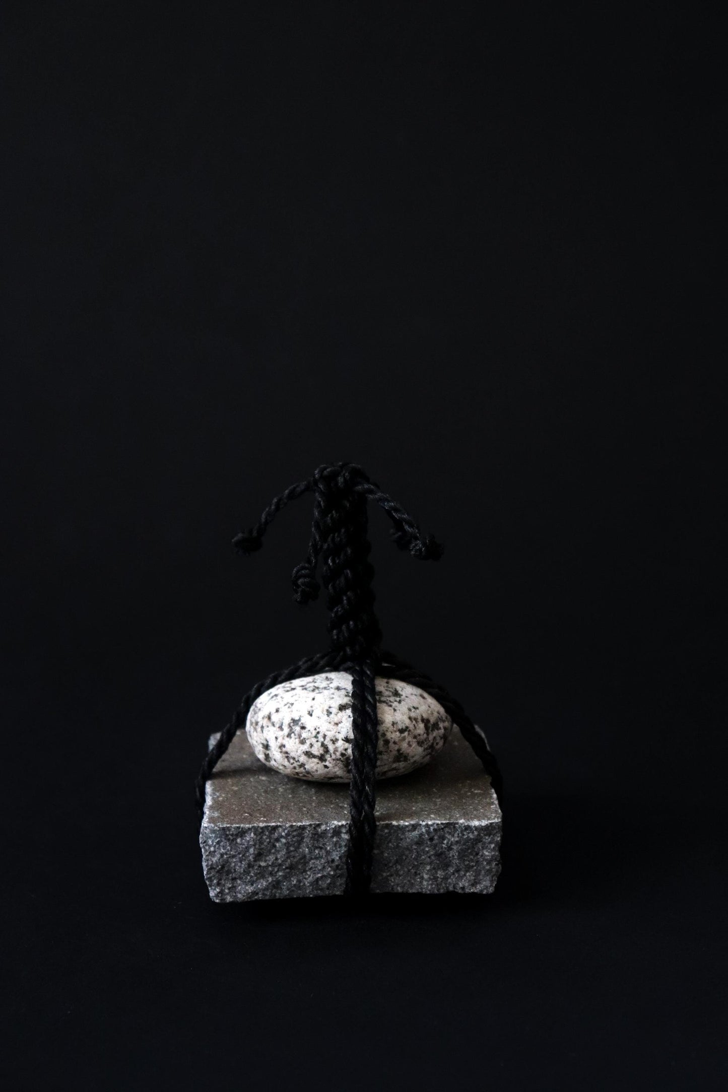 Japanese Sekimori Ishi Stone Marker | Two-Tier Niigata Stone |Traditional Garden Boundary Stone| Wabi Sabi Decor|Made in Japan,One of a Kind