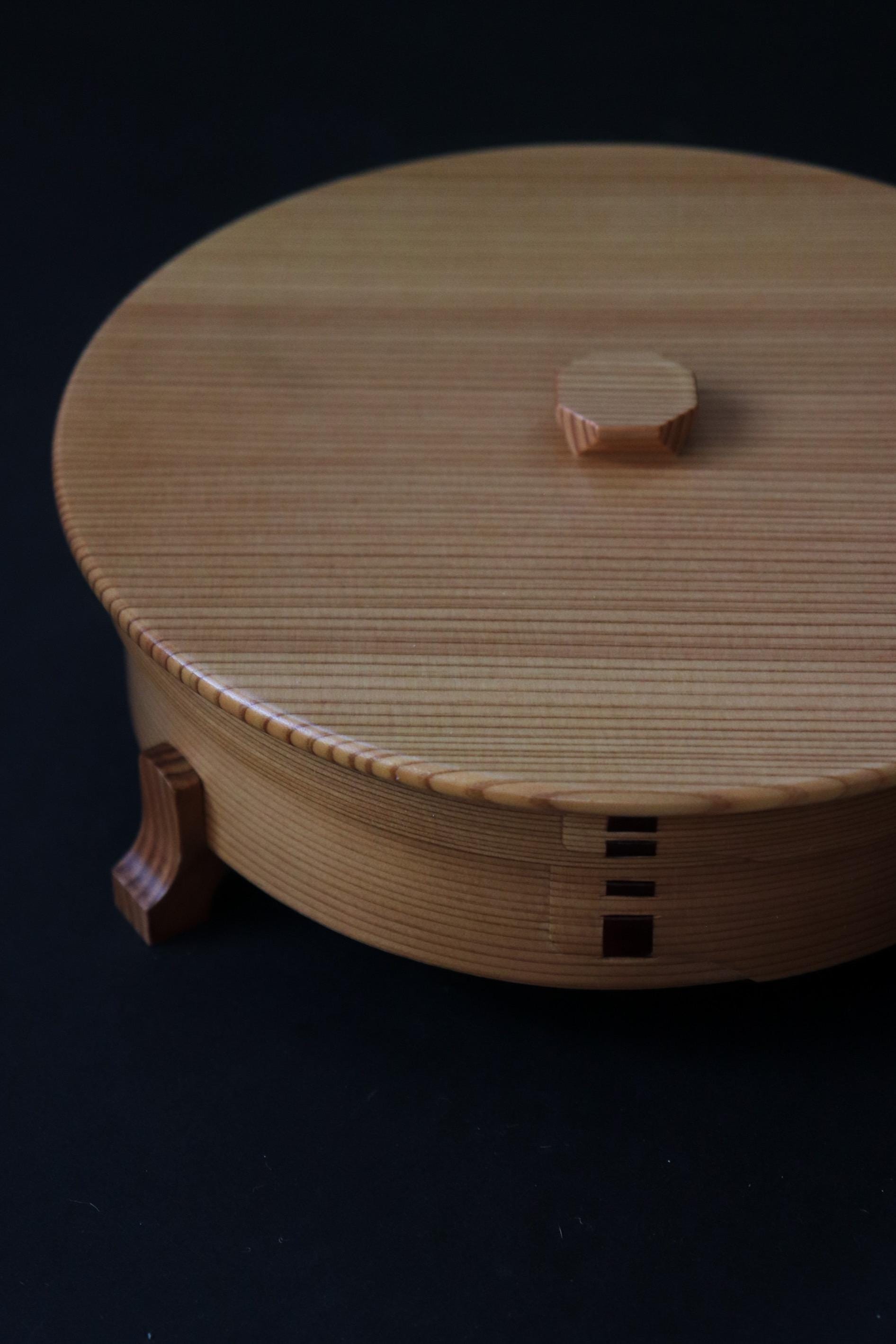 Vintage Odate Magewappa Wagashi Box | Akita Cedar Sweet Box with Lid | Traditional Japanese Craft | Made in Japan | Unused
