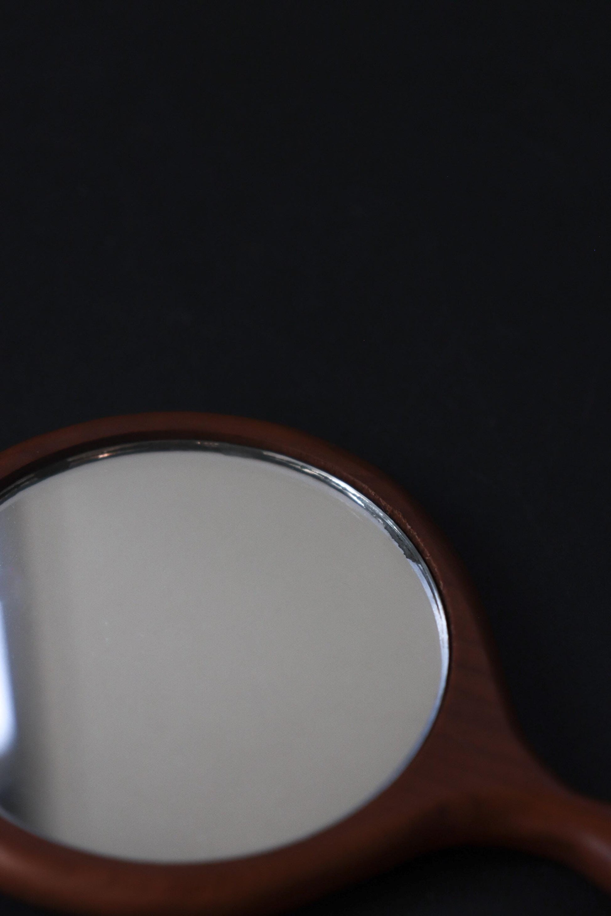 Vintage Japanese Ichii Ittobori Hand Mirror, Hida Takayama Traditional Wood Carving, Carved Wooden Vanity Mirror, Made in Japan