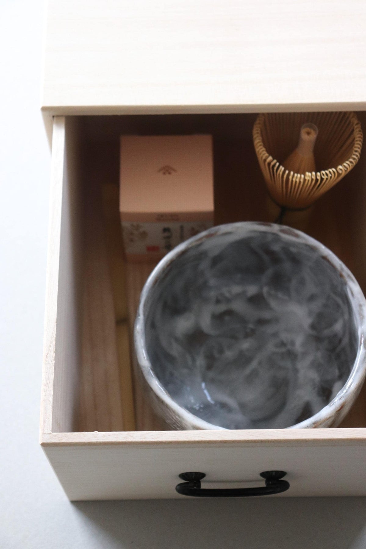 Japanese Matcha Storage Box, Paulownia Wood Tea Utensil Organizer, Kiribako Drawer Box, Chawan Chasen Storage, Made in Japan