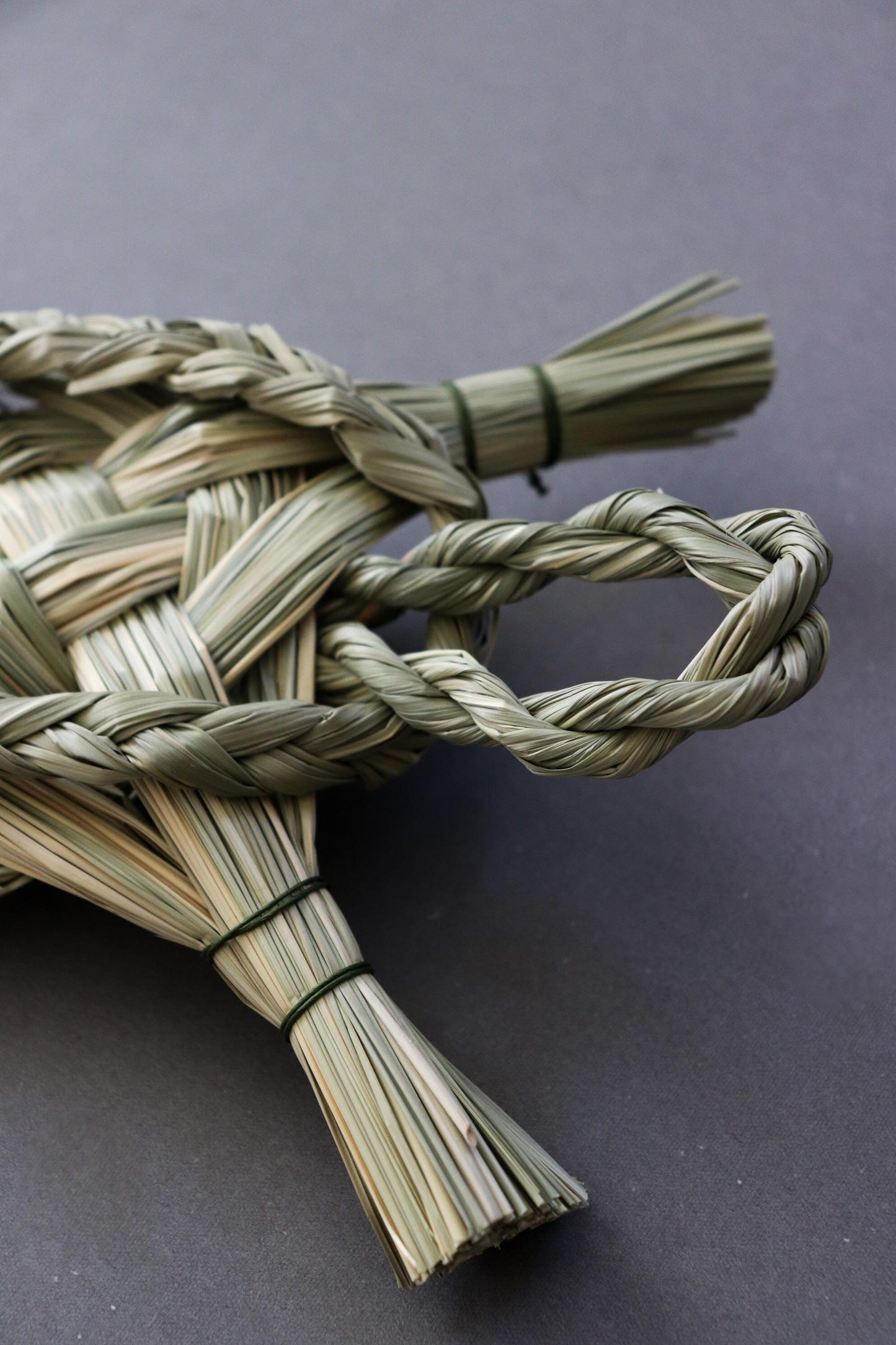Japanese Straw Turtle Ornament, Kame Wara Kazari, Traditional Woven Straw Art, Longevity Good Luck Decor, Made in Japan