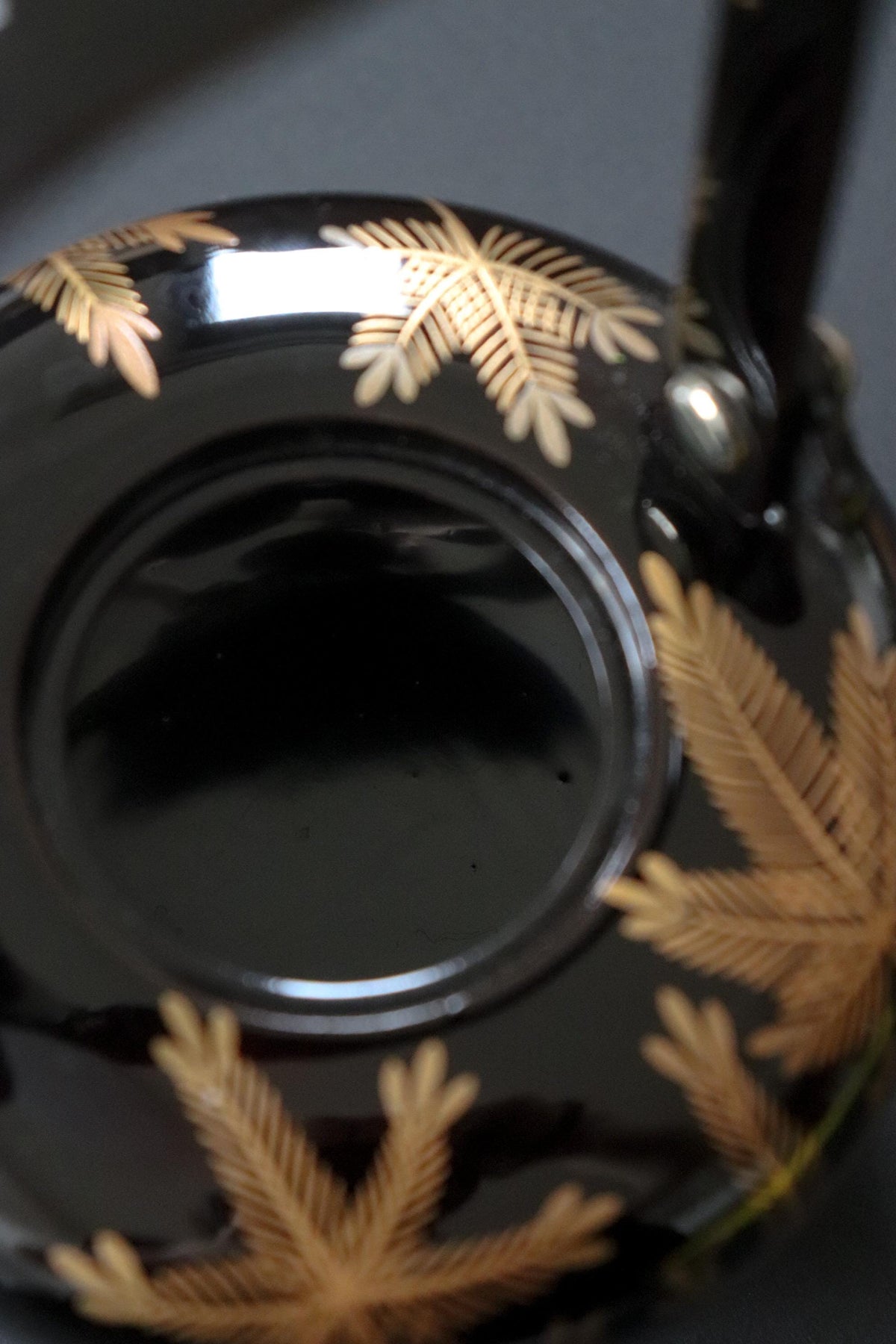Vintage Japanese Lacquerware Choshi Sake Pourer, Maki-e Toso Vessel, Black Lacquer Wooden Ceremonial Ware