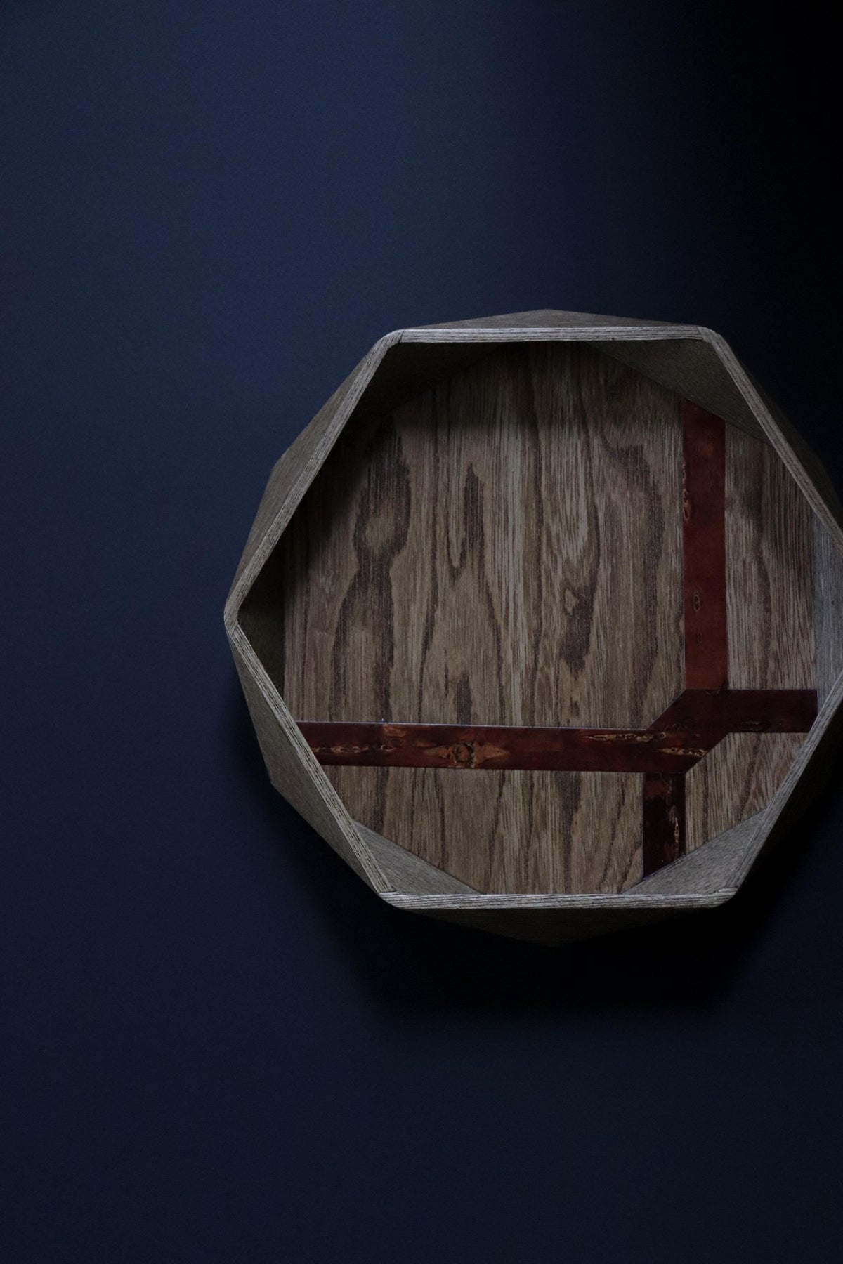 Vintage Kakunodate Kabazaiku Cherry Bark Tray, Akita Traditional Japanese Craft, Geometric Wood Tray with Box