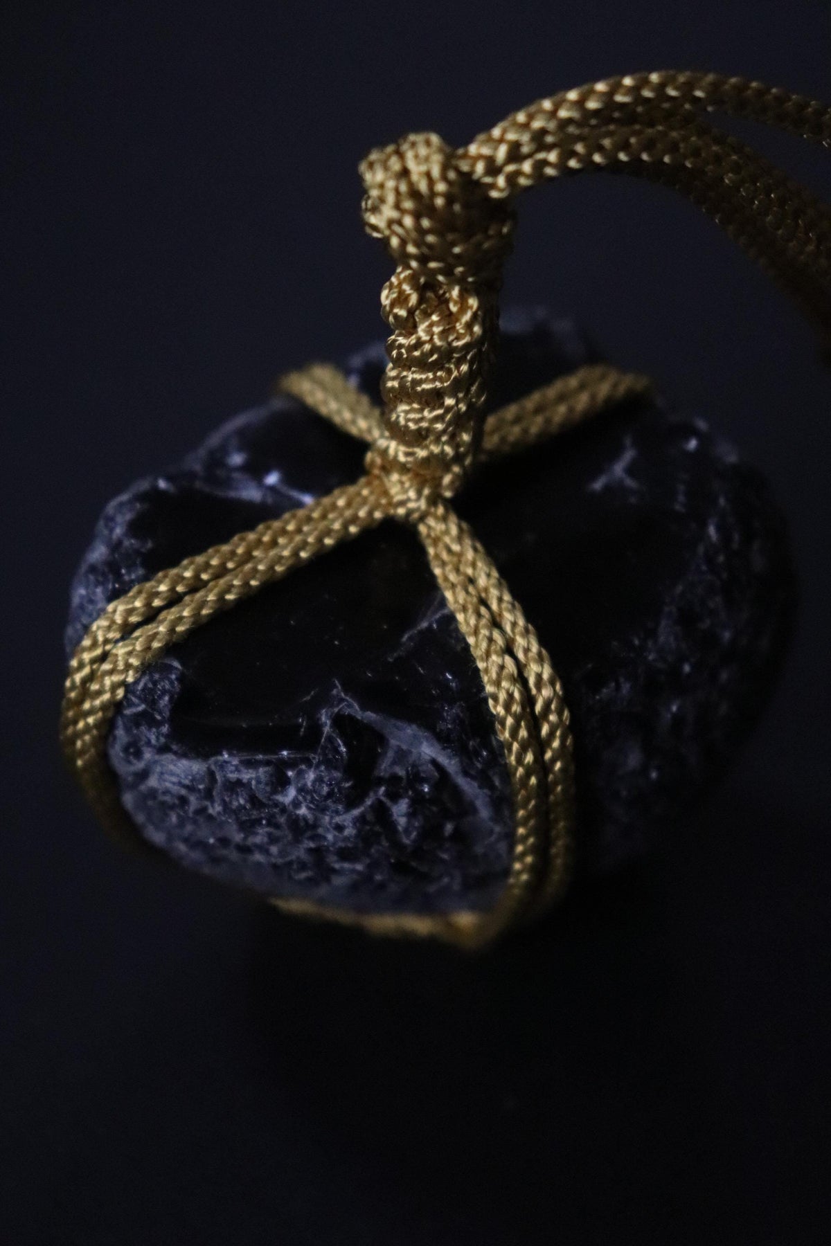Japanese Sekimori-ishi Barrier Stone, Hokkaido Obsidian with Natural Fractured Surface, Wabi Sabi Garden Object