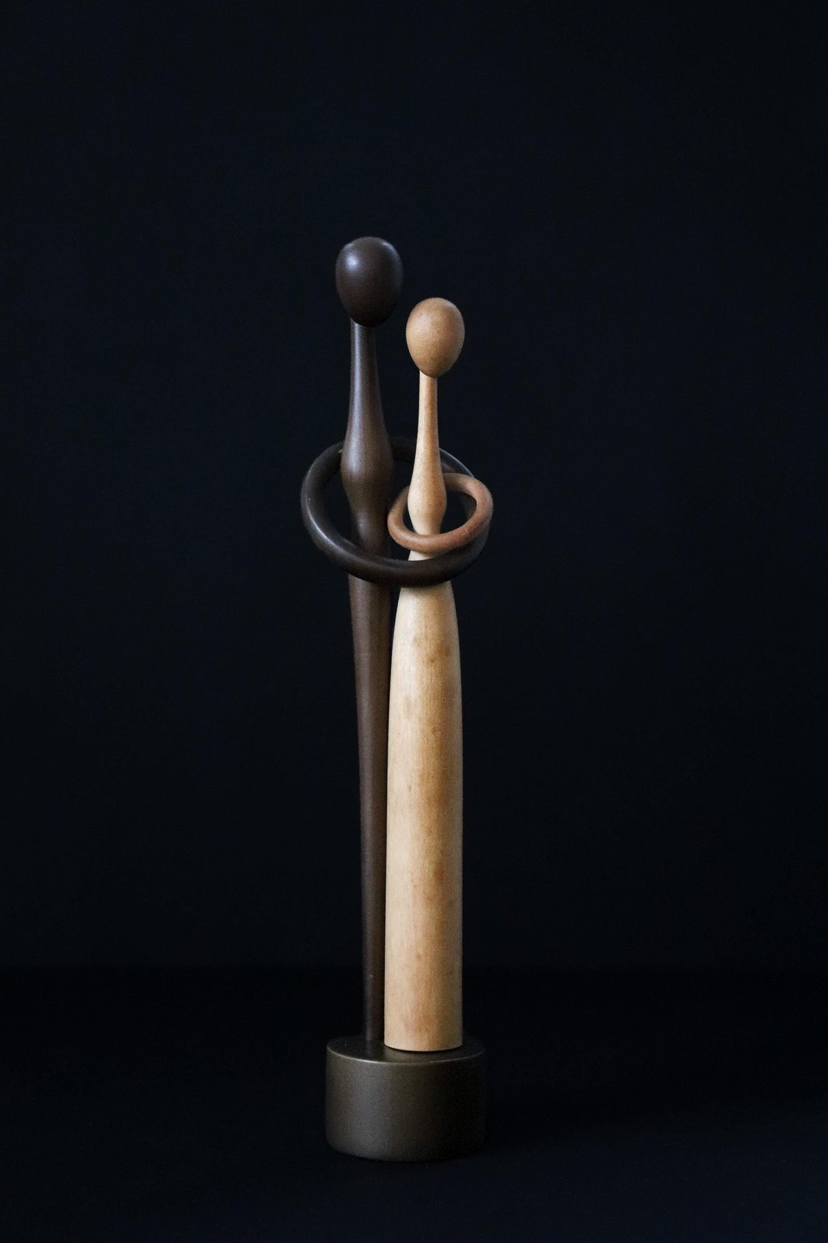 Vintage Sasayaki Kokeshi by Sugisaki Taizan, 1960s–70s Japanese Modernist Wood Sculpture, 30cm