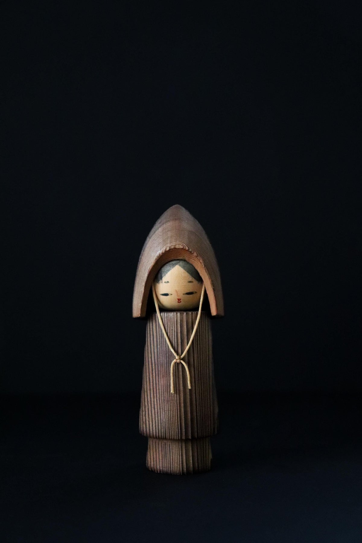 Vintage Japanese Yukinko Kokeshi Doll, Snow Child Sosaku Kokeshi, Sculptural Wooden Folk Art, 16.5cm