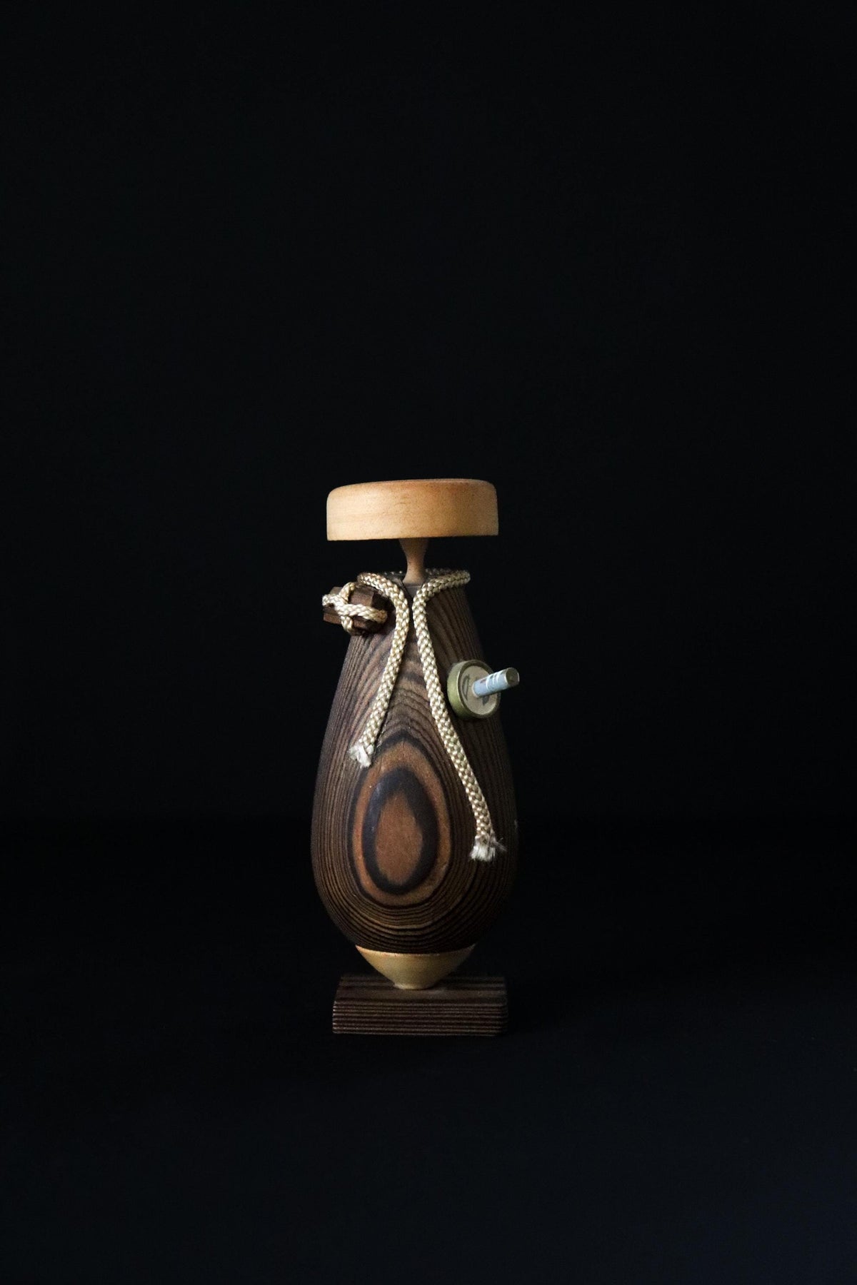 Vintage Sosaku Kokeshi by Yoshida Saiho, Signed Japanese Modernist Wood Sculpture, 14cm