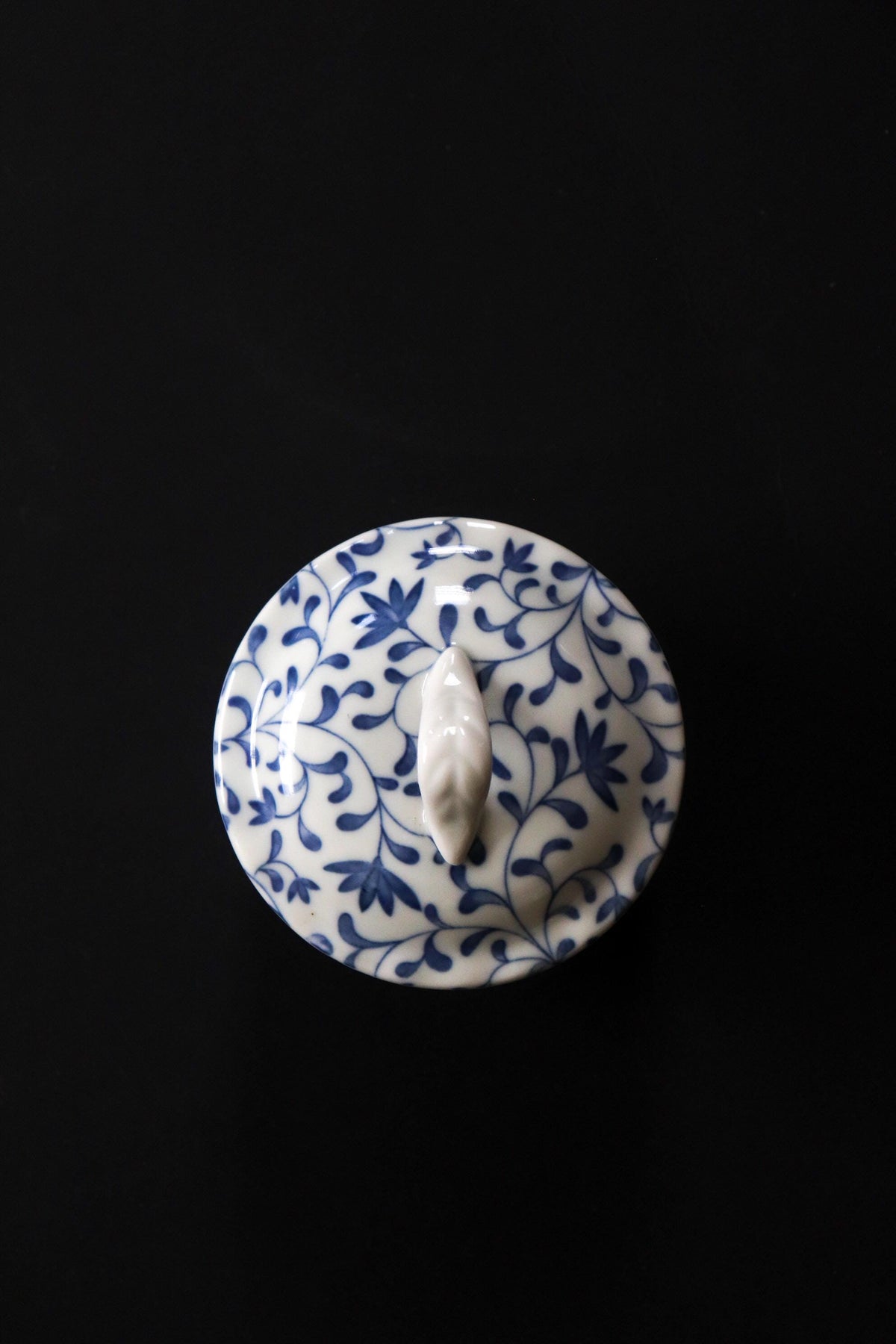 Japanese Blue & White Lidded Porcelain Bowl, Sometsuke Karakusa Covered Bowl, Small Serving Bowl, Made in Japan