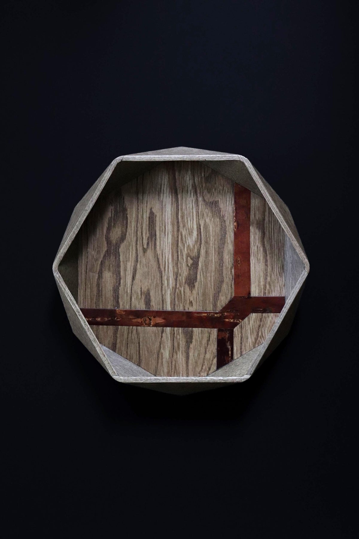 Vintage Kakunodate Kabazaiku Cherry Bark Tray, Akita Traditional Japanese Craft, Geometric Wood Tray with Box
