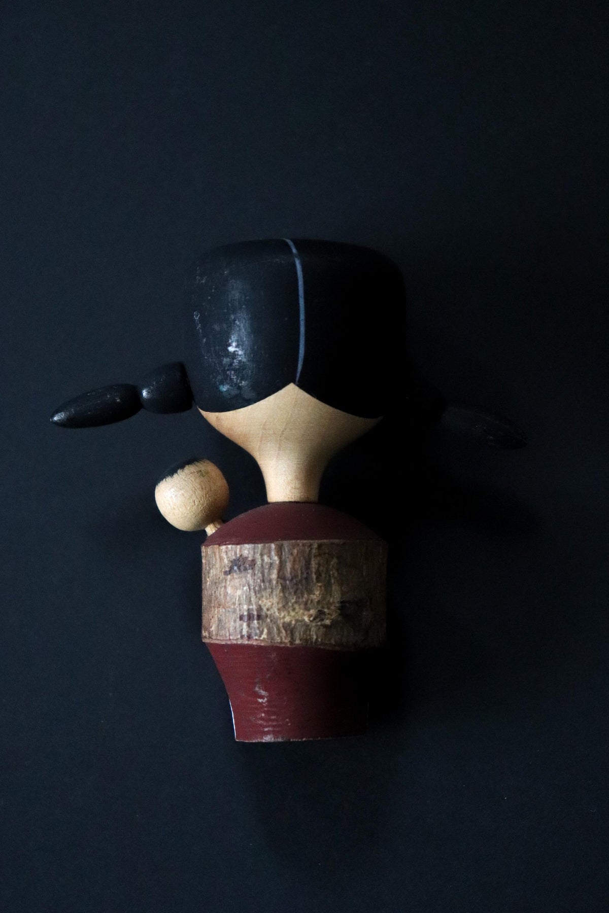 Vintage Sosaku Kokeshi by Yajima Suihou, Signed Mother & Child Japanese Wood Doll, 8.5cm