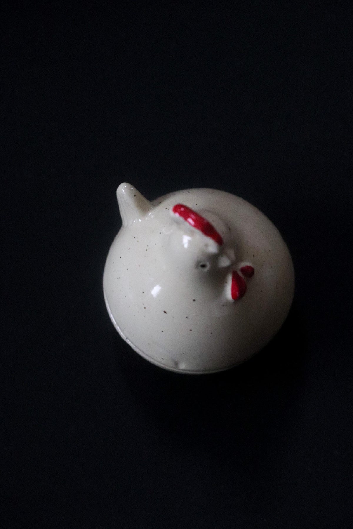 Vintage Japanese Chicken Kogo Incense Container, White Ceramic Hen Sculpture, Signed Pottery, Tea Ceremony Object