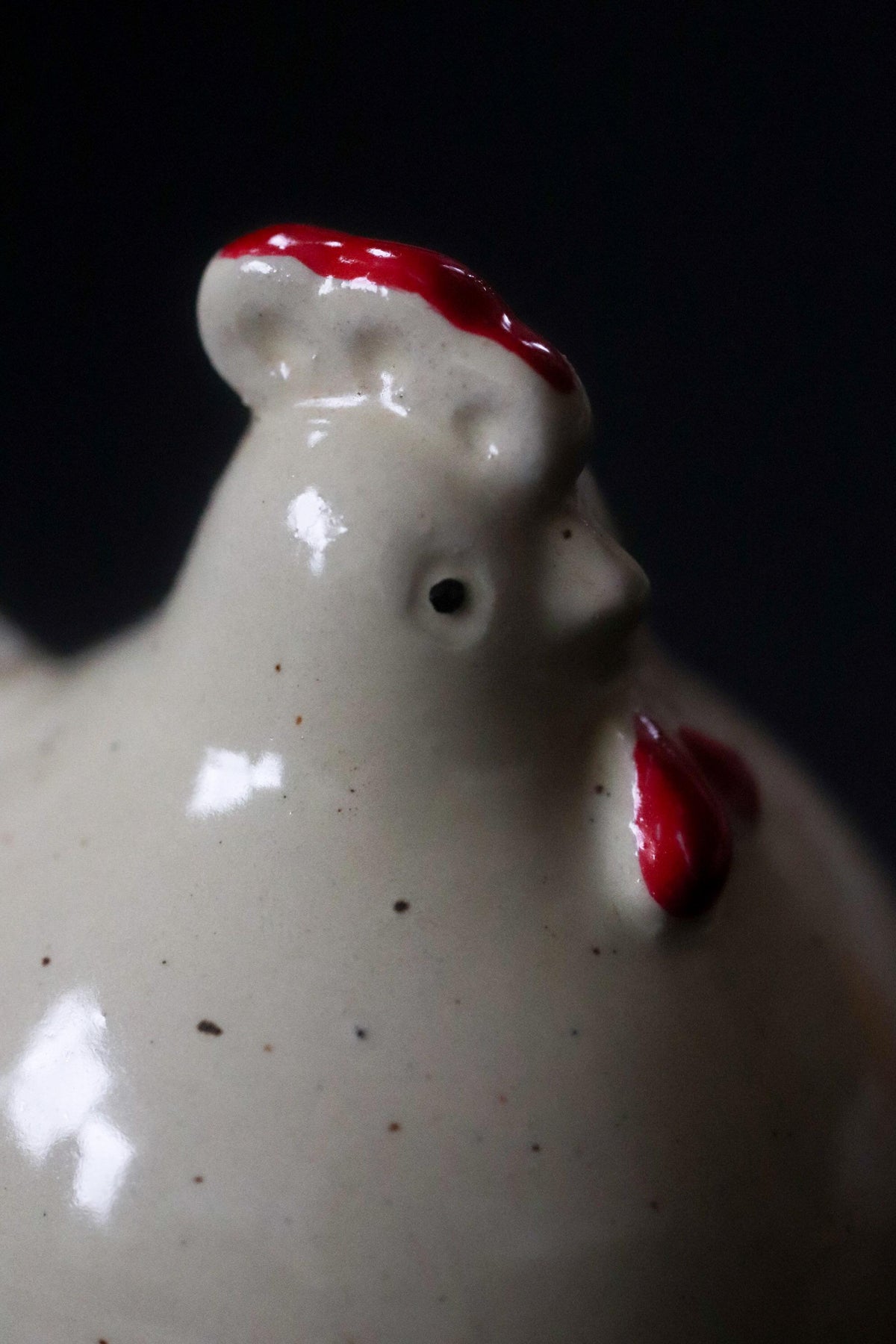 Vintage Japanese Chicken Kogo Incense Container, White Ceramic Hen Sculpture, Signed Pottery, Tea Ceremony Object