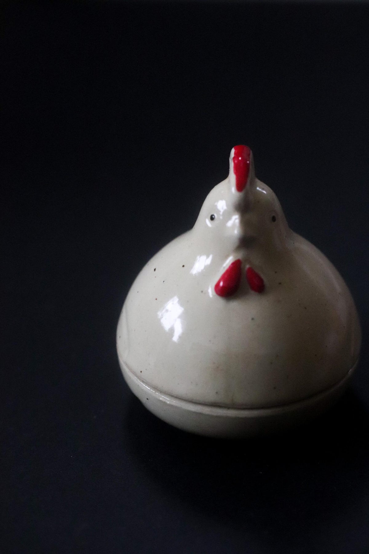 Vintage Japanese Chicken Kogo Incense Container, White Ceramic Hen Sculpture, Signed Pottery, Tea Ceremony Object