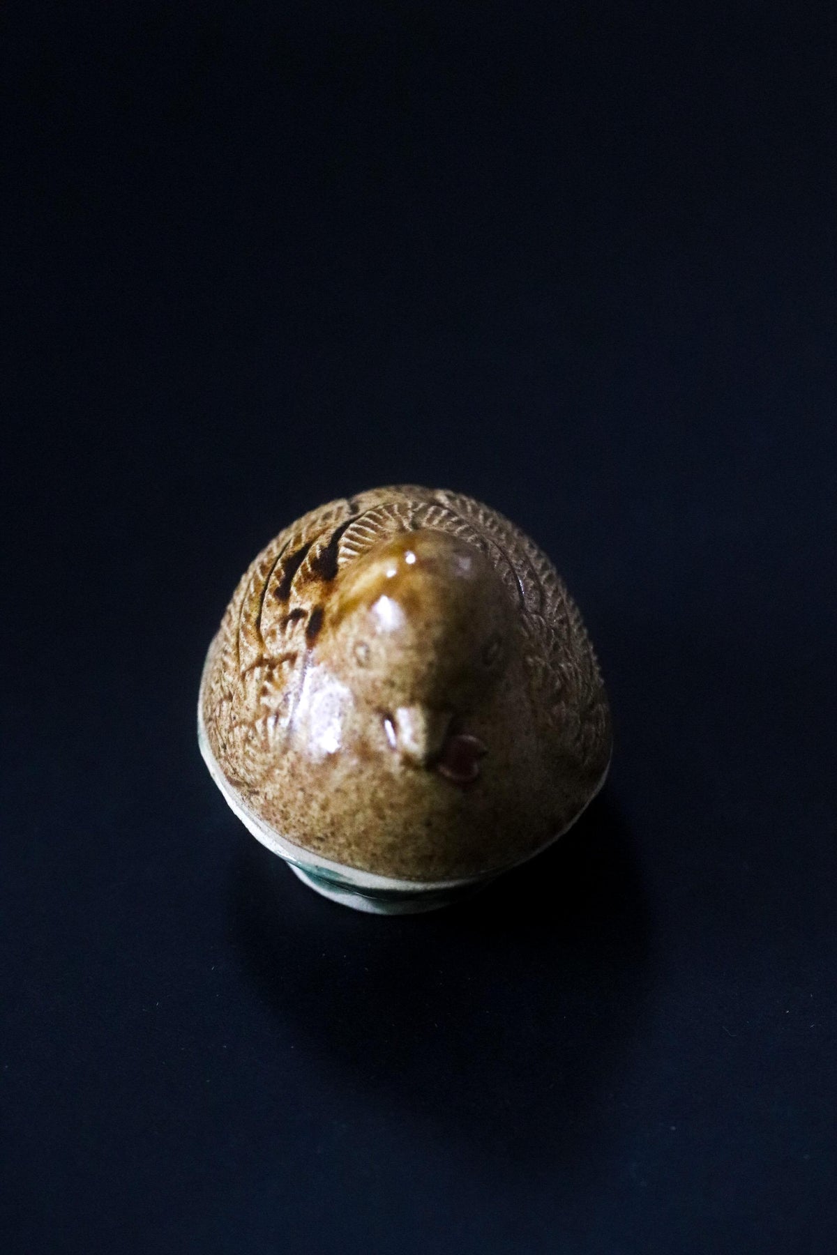 Vintage Japanese Duck Kogo Incense Container, Cherry Blossom Ceramic Sculpture, Signed Hokyu, Tea Ceremony Object, Original Box