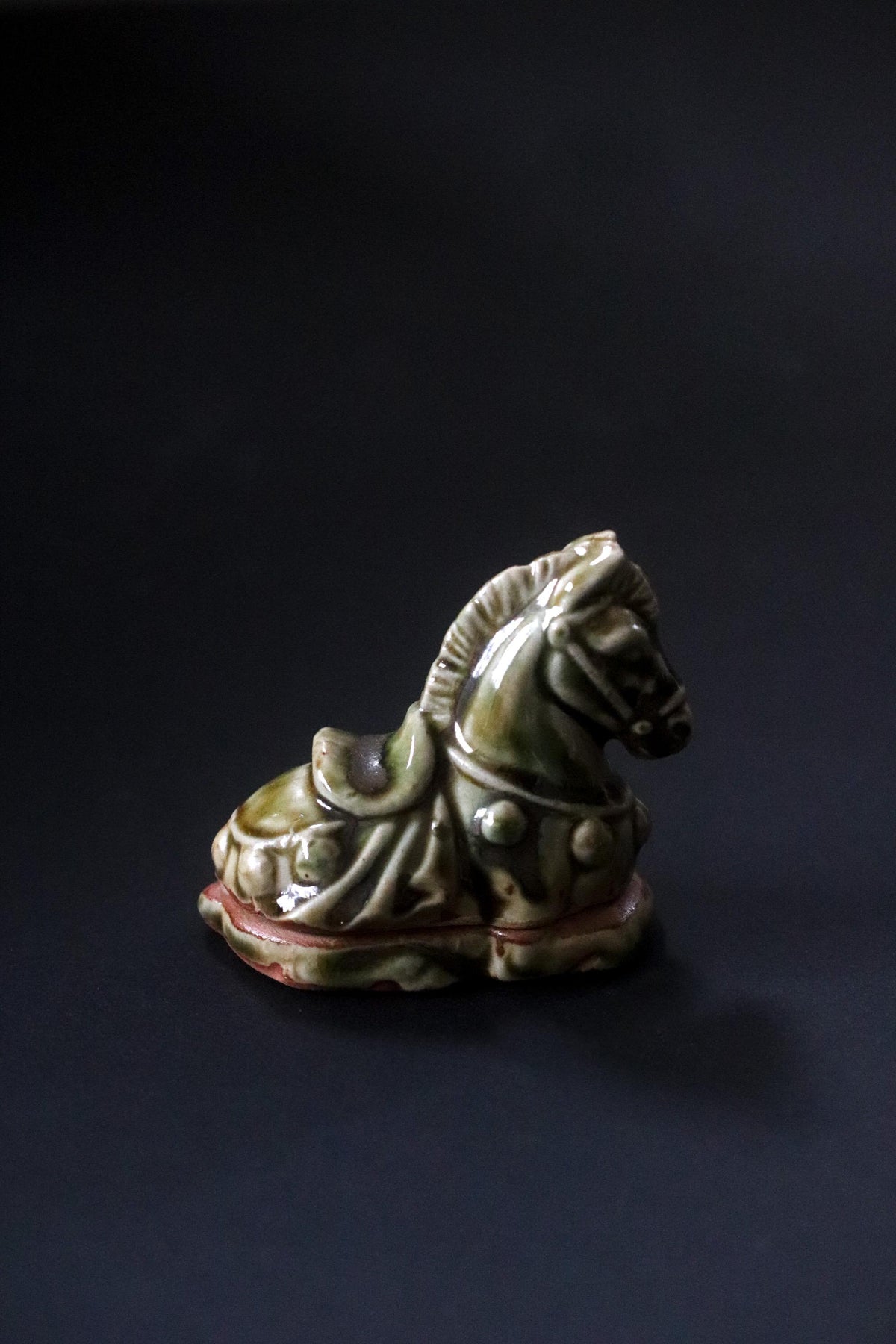 Vintage Japanese Horse Kogo Incense Container, Zodiac Ceramic Horse Sculpture, Marked Shuseki, Tea Ceremony Object, Original Box