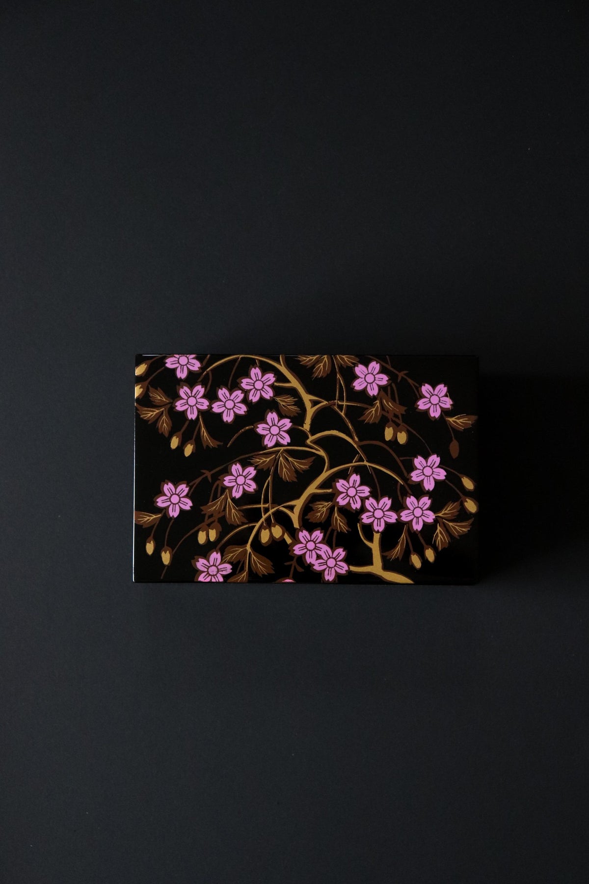 Vintage Takaoka Lacquerware Maki-e Box, Japanese Floral Lacquer Craft, Traditional Kogei, Original Box
