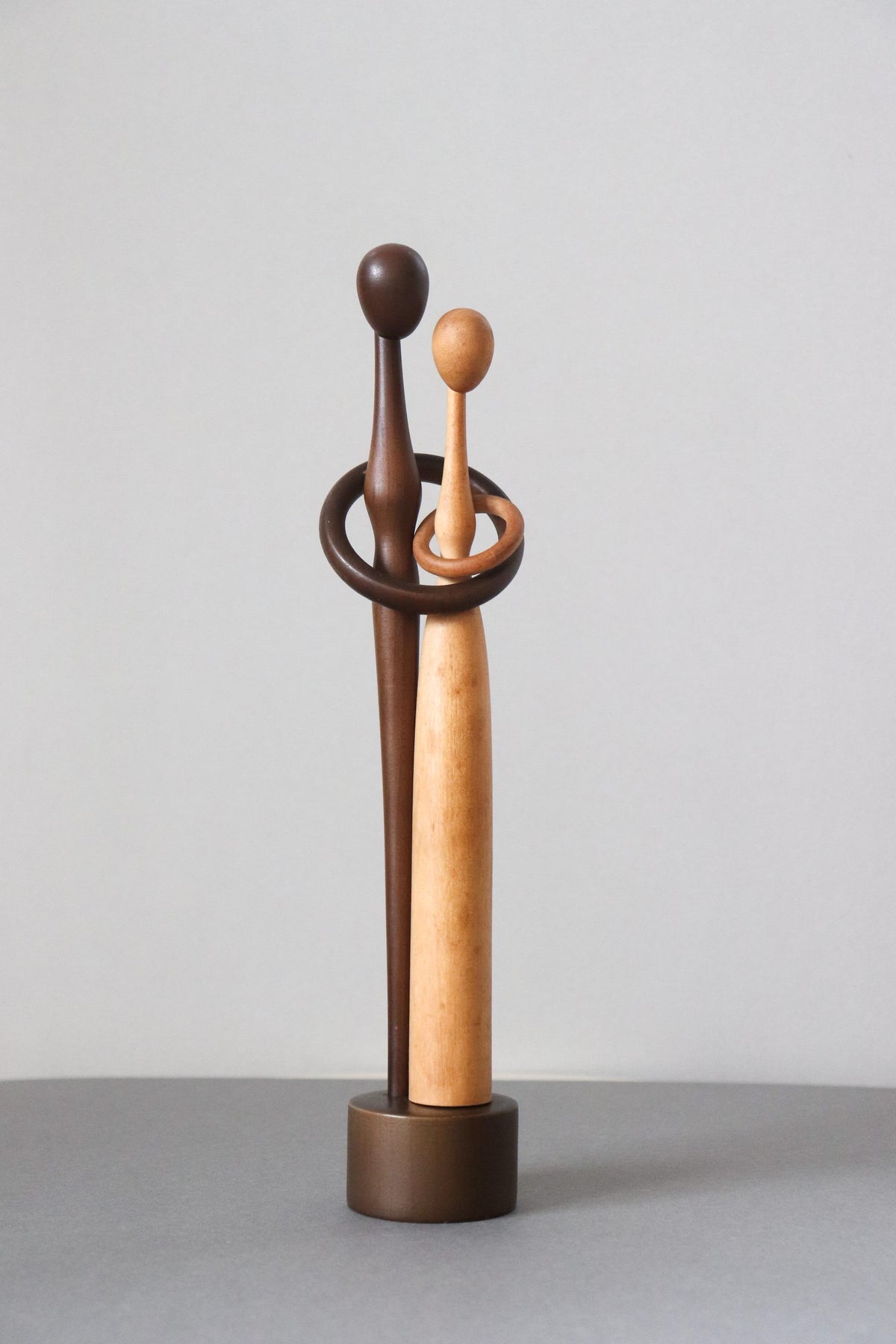Vintage Sasayaki Kokeshi by Sugisaki Taizan, 1960s–70s Japanese Modernist Wood Sculpture, 30cm