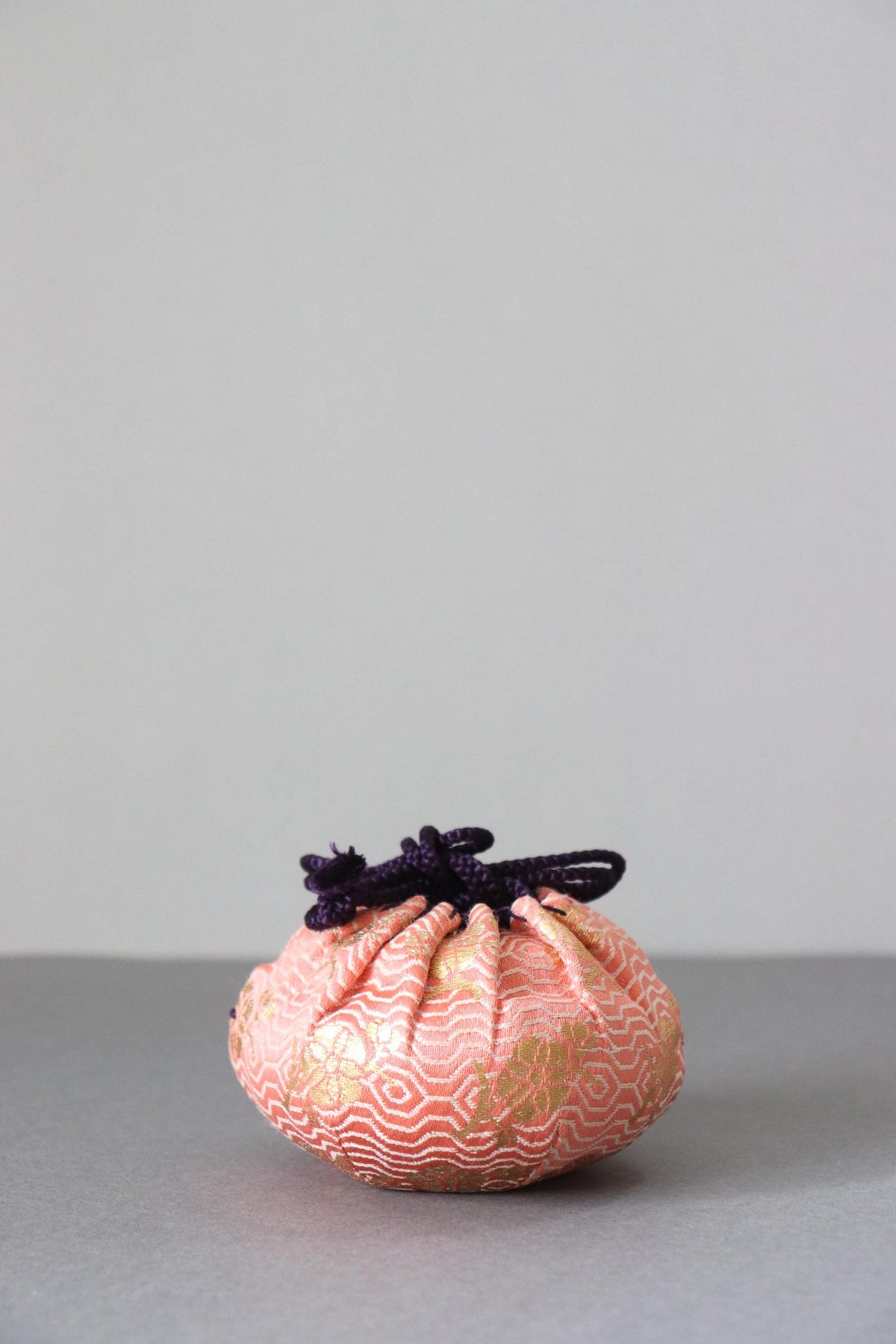 Vintage Japanese Utsumi Chaire Tea Caddy with Silk Oribe Donsu Shifuku, Japanese Tea Ceremony Ceramic