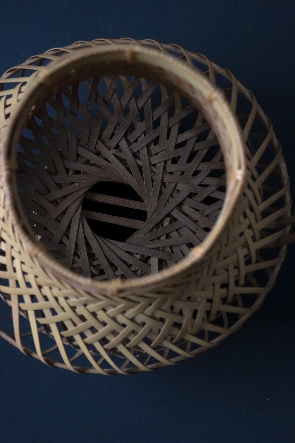 Vintage Japanese Bamboo Hanakago, Ikebana Flower Basket, Sculptural Woven Bamboo Tea Ceremony Decor
