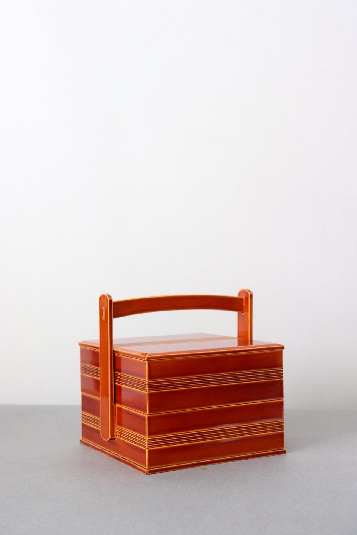 Unused Vintage Hida Shunkei Lacquerware 2-Tier Wagashi Box, Japanese Tea Ceremony Sweet Container, Takayama