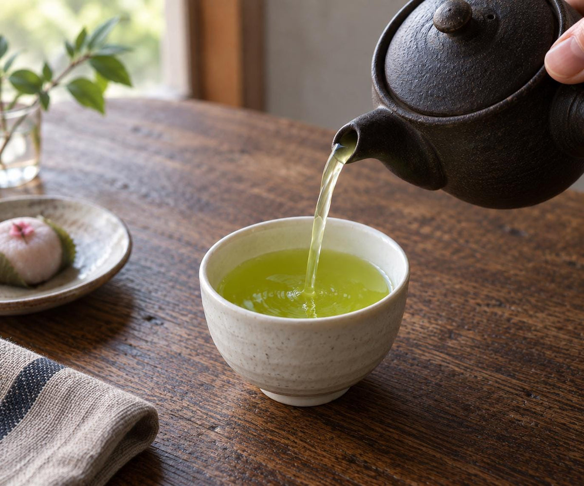 Organic Japanese Green Tea with Matcha, Kyoto Tea, JAS Organic Sencha, 25 Biodegradable Tea Bags, Made in Japan