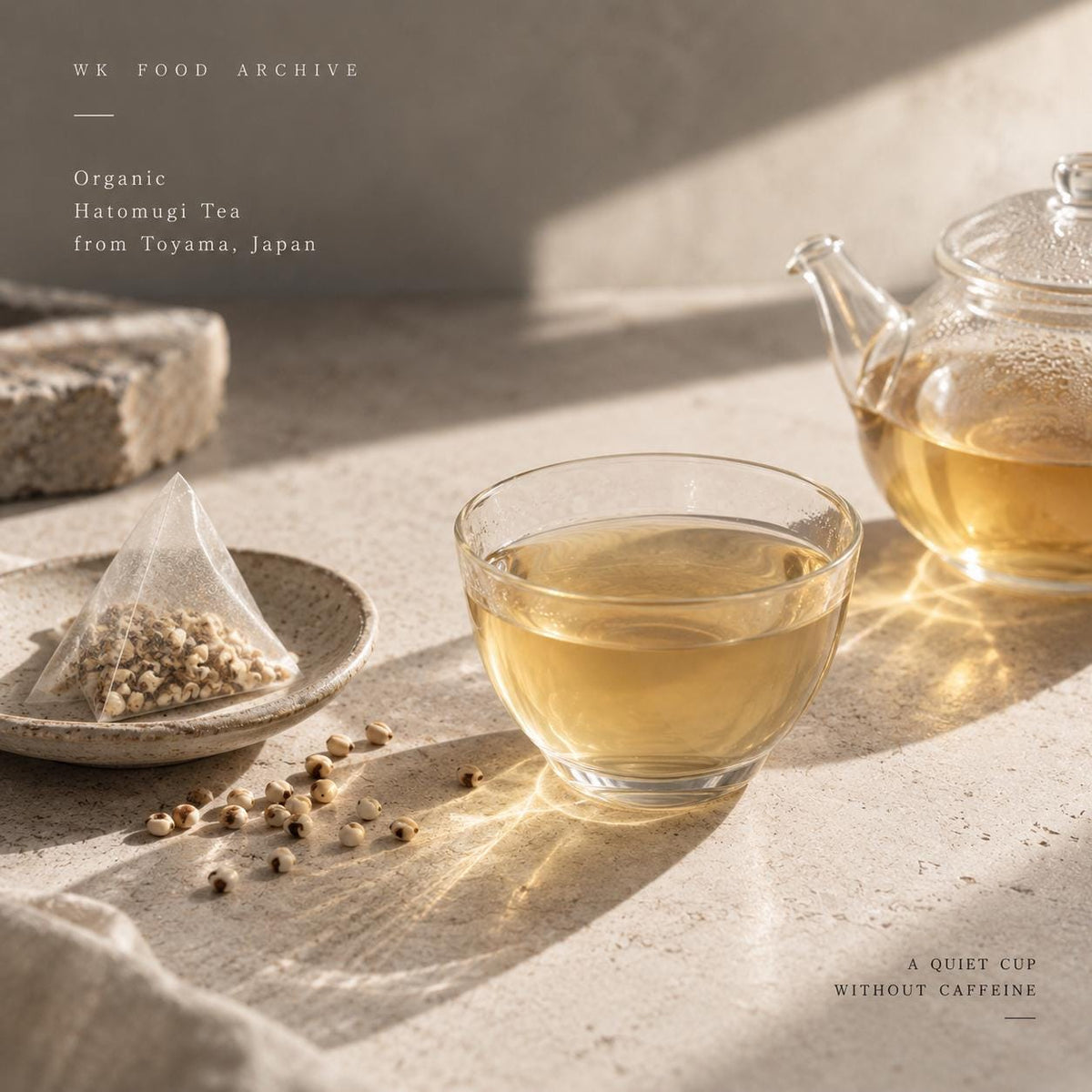 Organic Hatomugi Tea, Japanese Job's Tears Tea, Caffeine Free Herbal Grain Tea, 20 Tea Bags, Grown in Toyama Japan