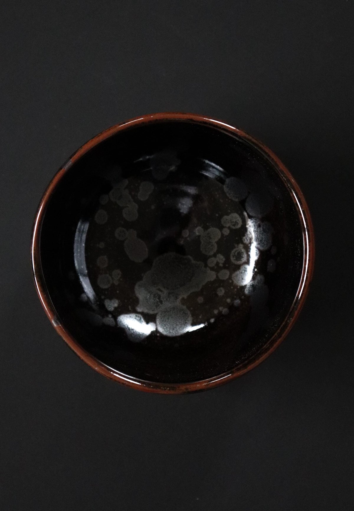 Japanese Matcha Bowl, Silver Tenmoku Chawan, Arita Ware Tea Bowl, Handmade Black Ceramic Pottery, Made in Japan