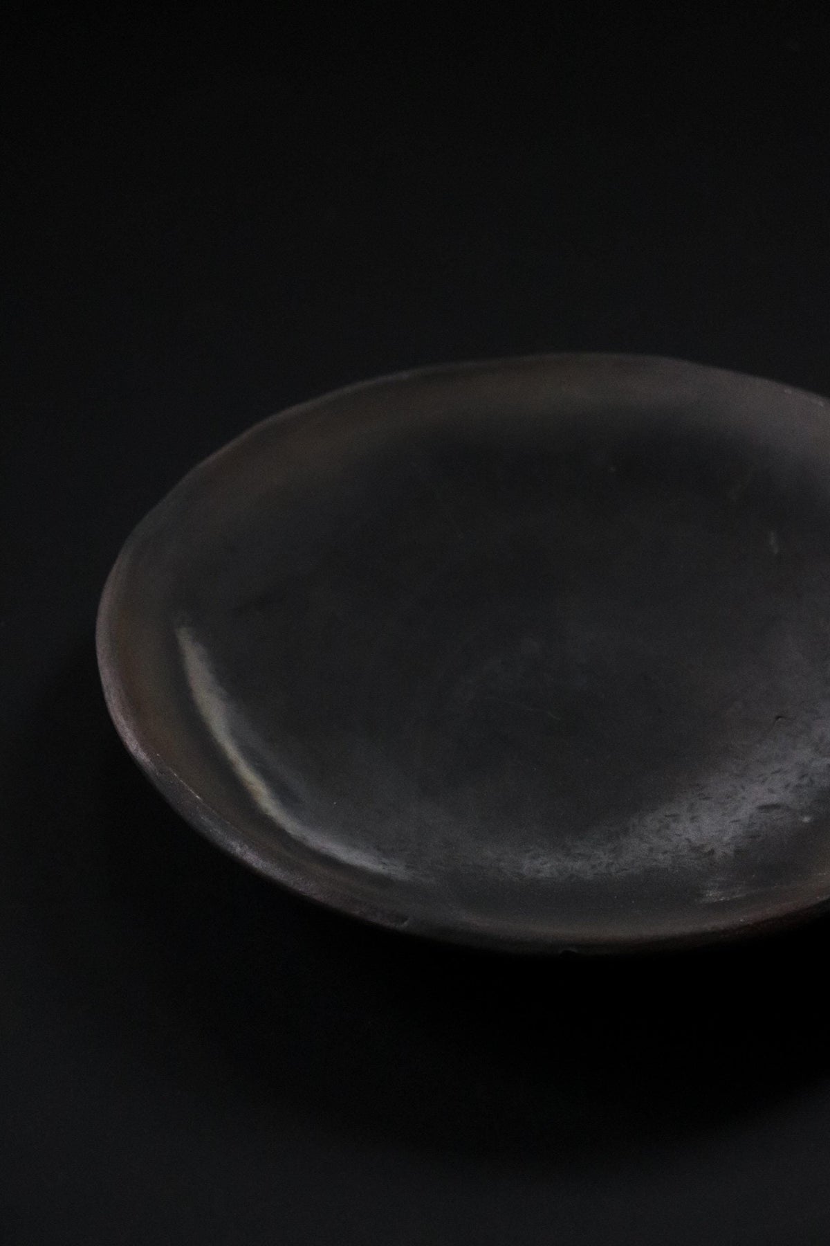 Limited Shigaraki Ware 25cm Plate, Carbonized Japanese Ceramic Dinner Plate, Hetchimon Pottery, Handmade in Japan, One of a Kind