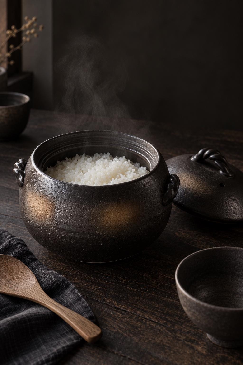 Japanese Donabe Rice Cooker, Banko Ware Ceramic Rice Pot, 3 Cup Clay Pot, Handmade Japanese Cookware, Made in Japan
