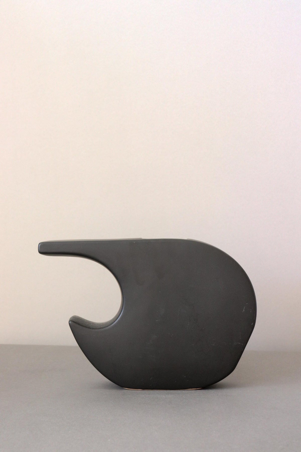 Vintage Japanese Ikebana Vase, Mid Century Modern Ceramic Vessel, Abstract Sculptural Vase, Showa Era Japanese Studio Pottery