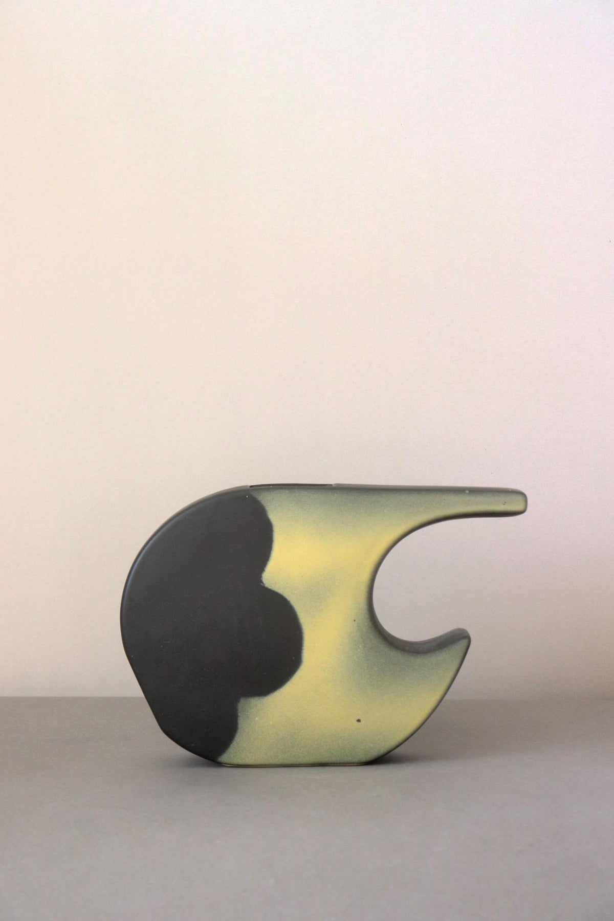 Vintage Japanese Ikebana Vase, Mid Century Modern Ceramic Vessel, Abstract Sculptural Vase, Showa Era Japanese Studio Pottery
